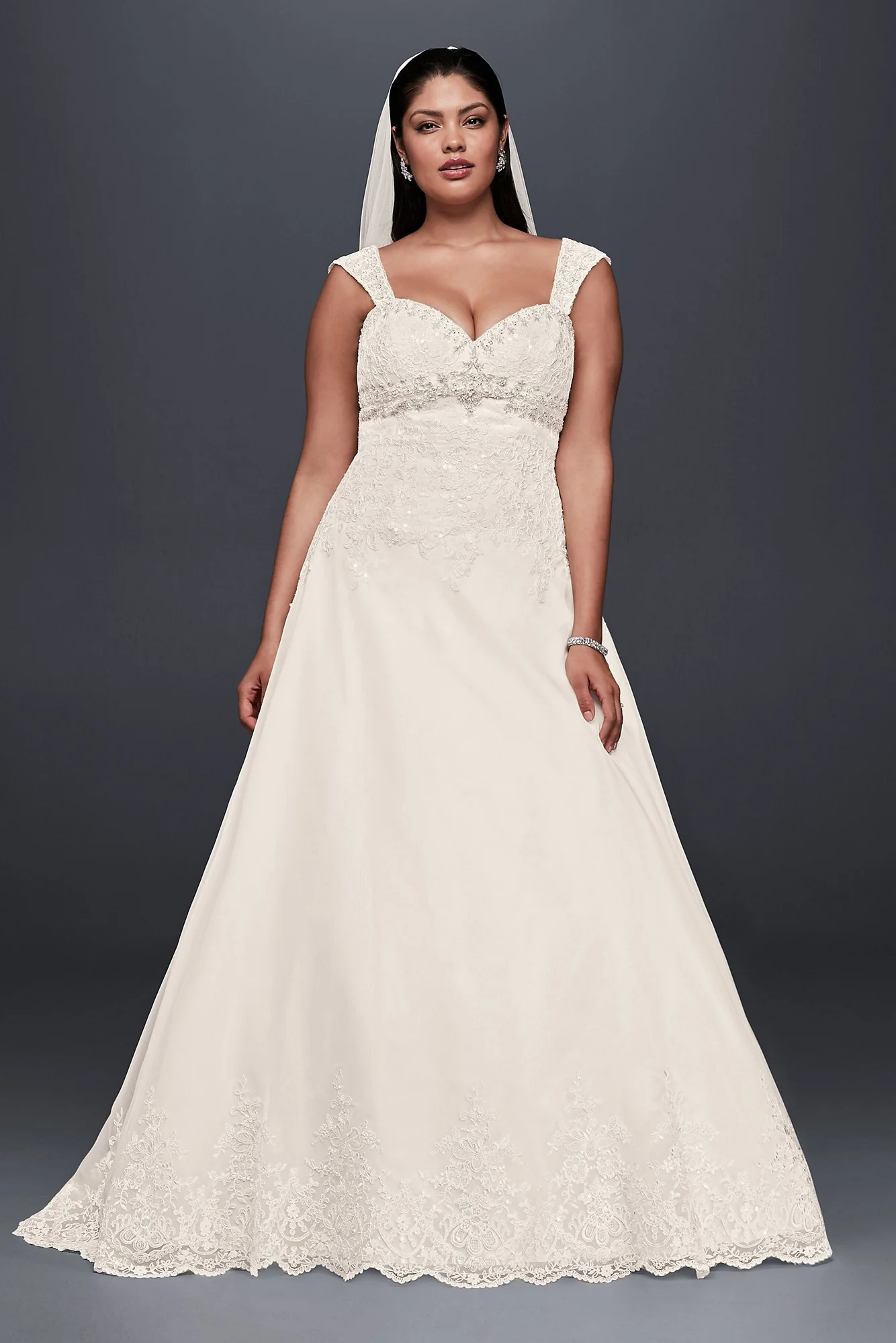 As-Is Plus Size Wedding Dress with Removable Strap