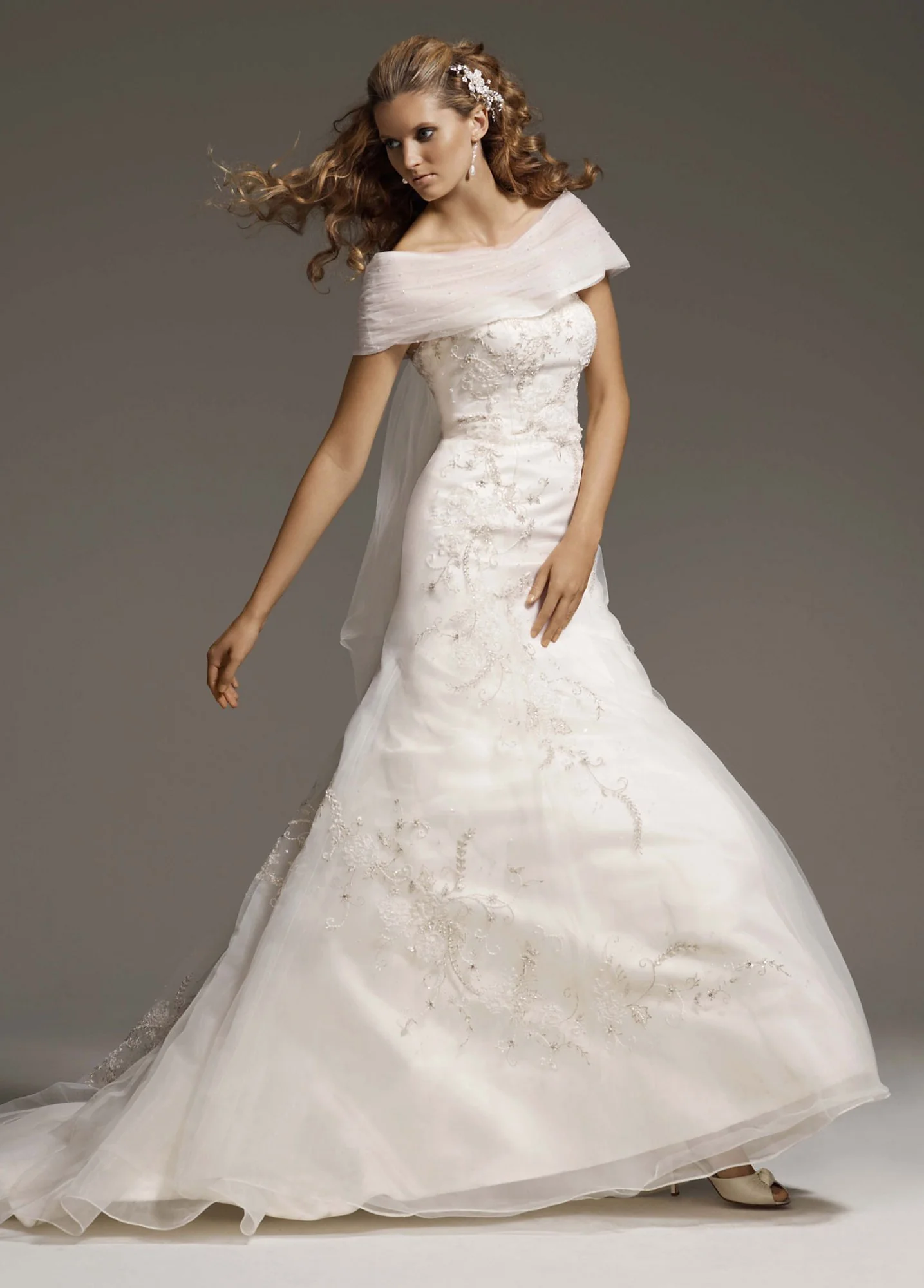 As-Is Satin and Tulle Strapless Fit and Flare - Image 2