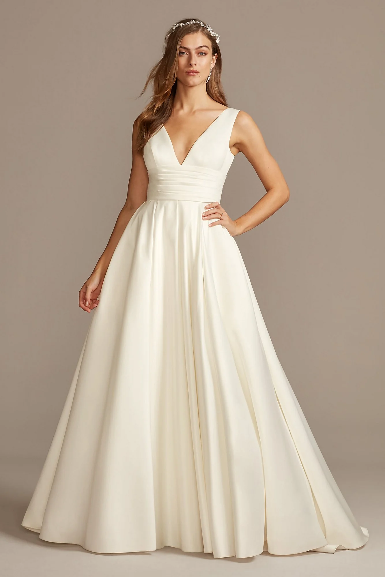 As Is Satin Ball Gown Petite Wedding Dress