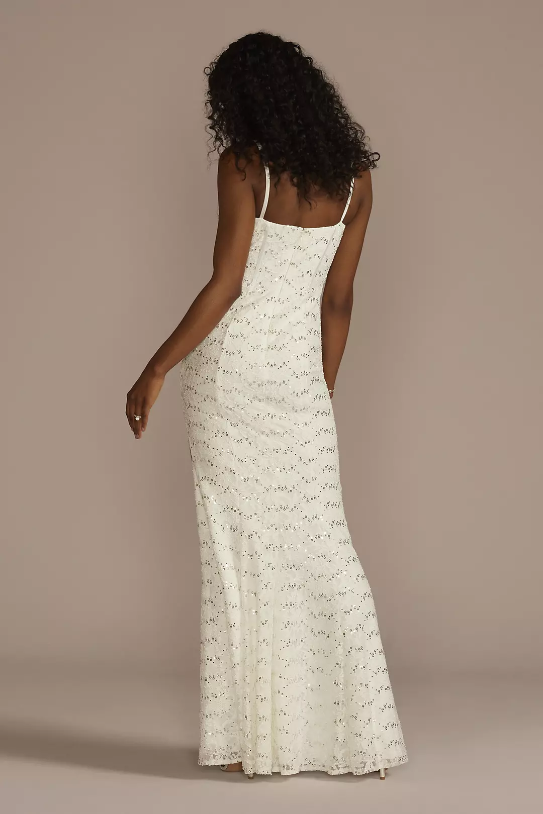 As Is Sequin Lace Corset Sheath Wedding Dress