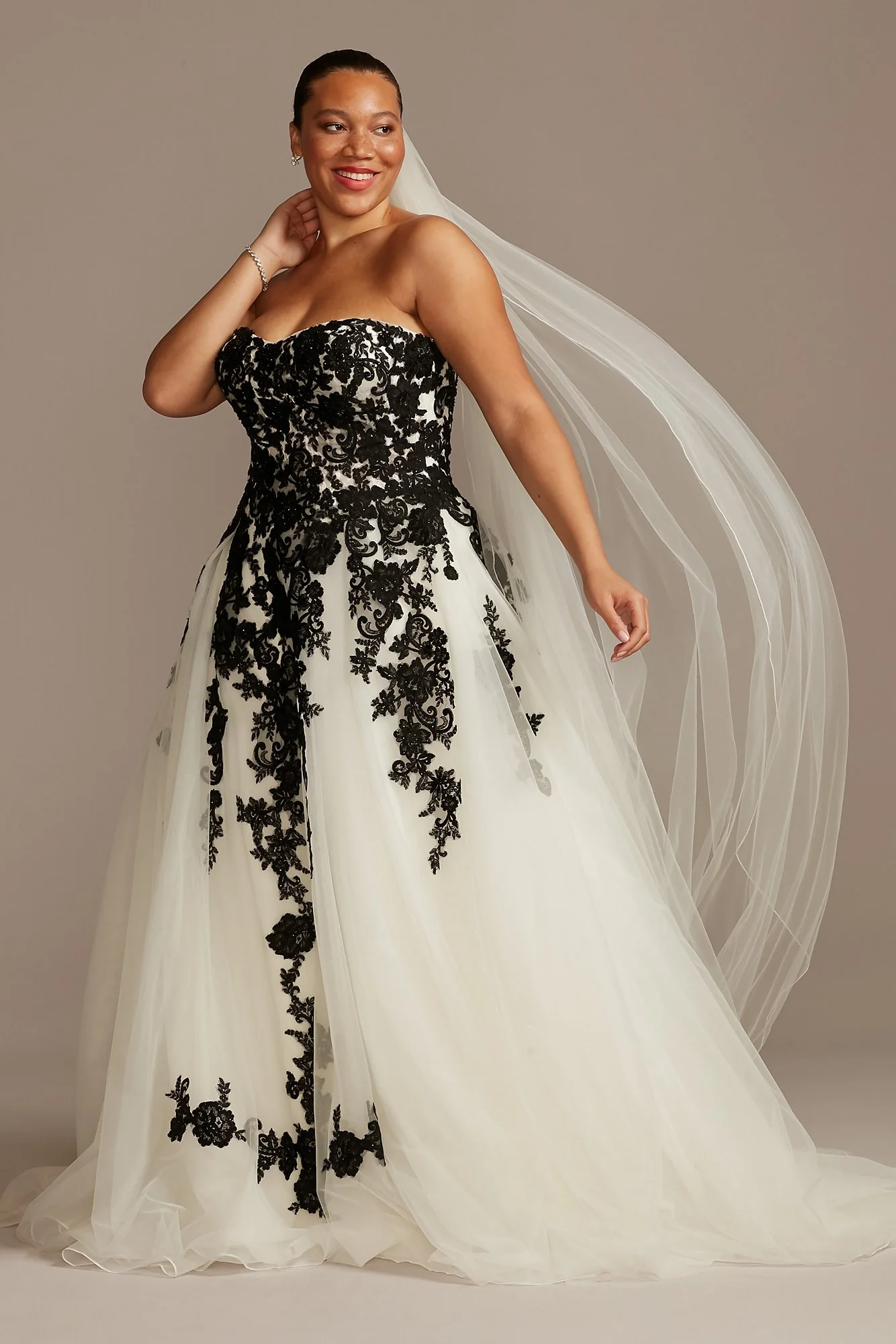 As Is Sheer Lace and Tulle Ball Gown Wedding Dress - Image 2