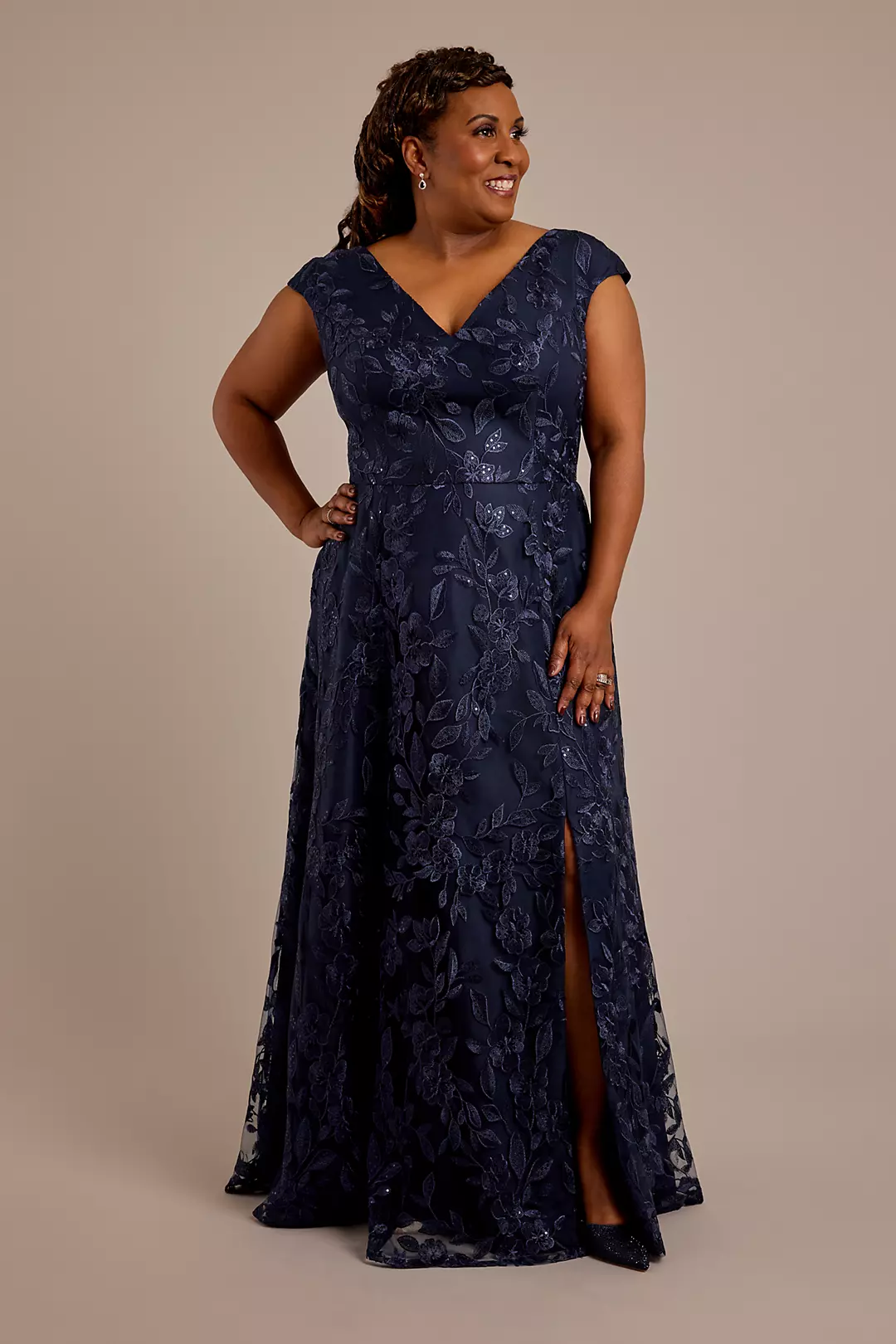 As Is Short Sleeve Embroidered A-Line Dress - Image 2