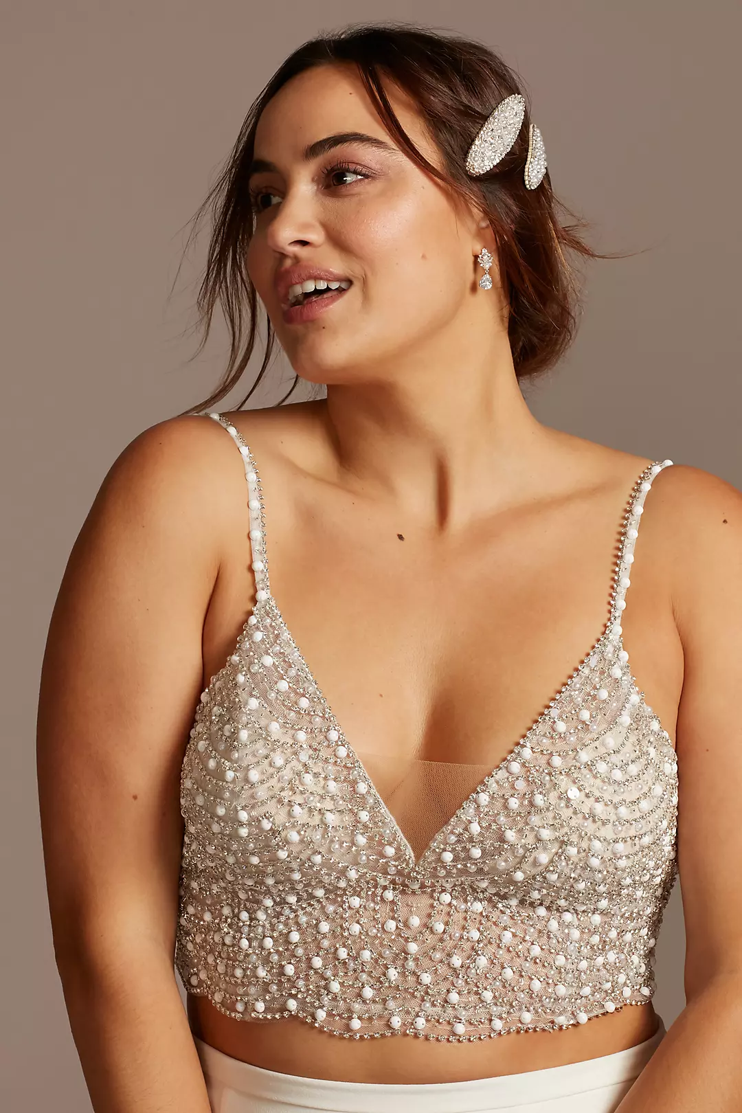 As Is Spaghetti Strap Plus Size Wedding Separates