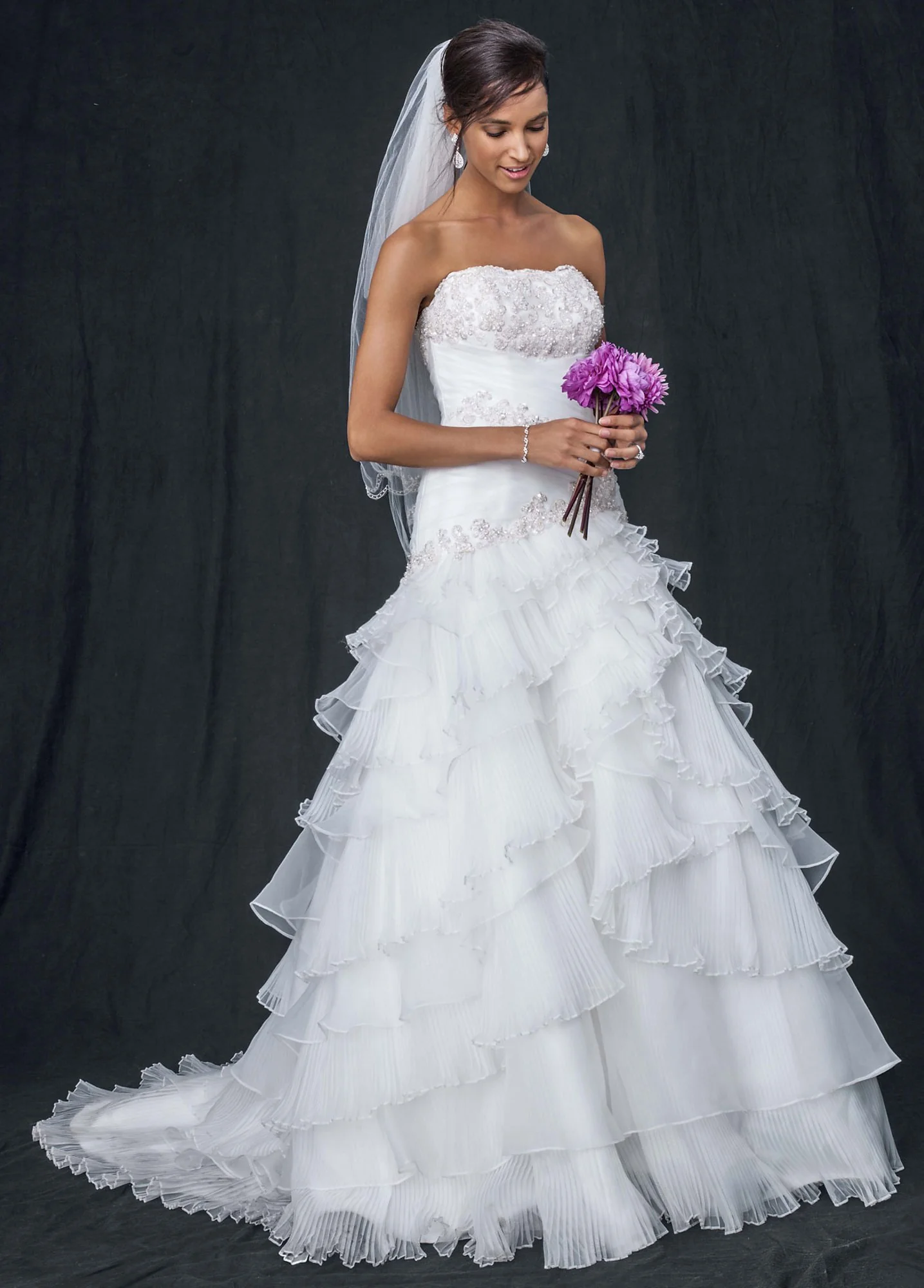 As-Is Strapless All Over Lace Trumpet Gown - Image 2