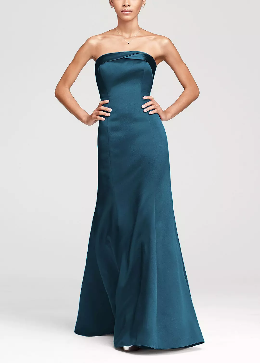 As Is Strapless Dress with Cuff Neckline and Corse