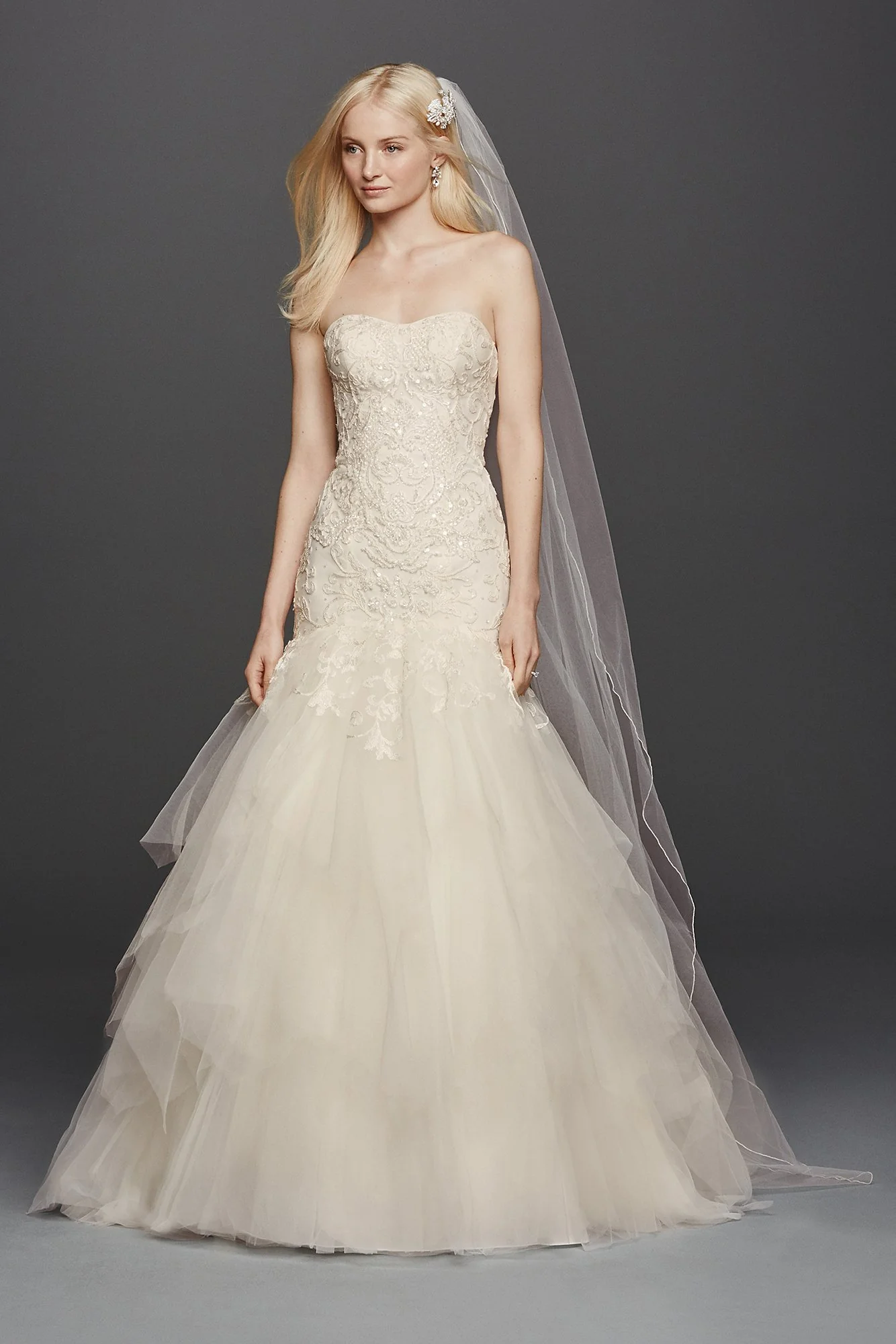 As-Is Strapless Mermaid Wedding Dress - Image 2