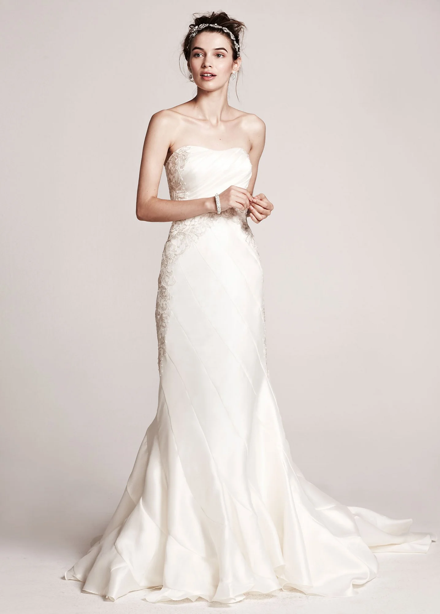 As-Is Strapless Mikado Mermaid Gown - Image 2