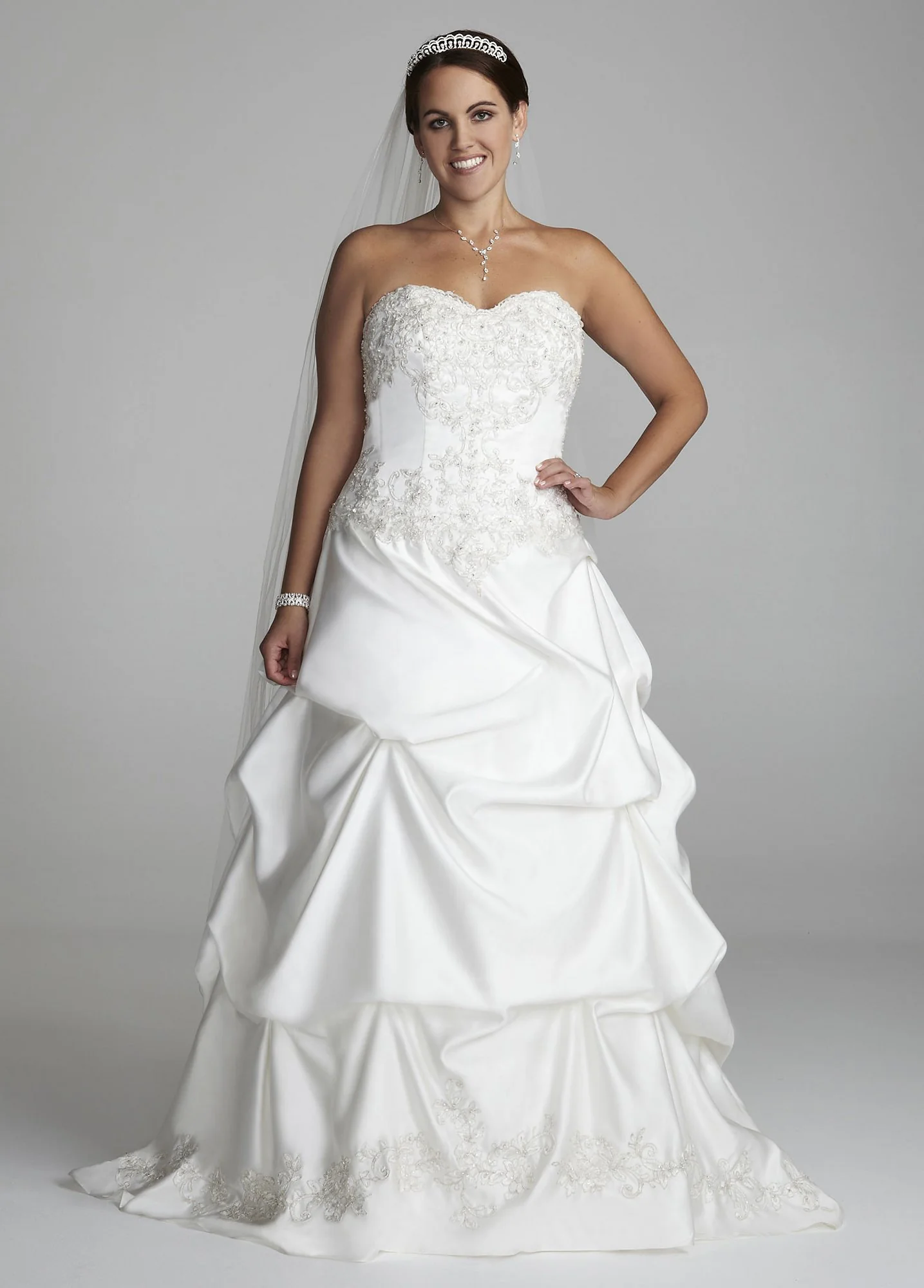 As Is Strapless Sweetheart Pick-Up Plus Ball Gown