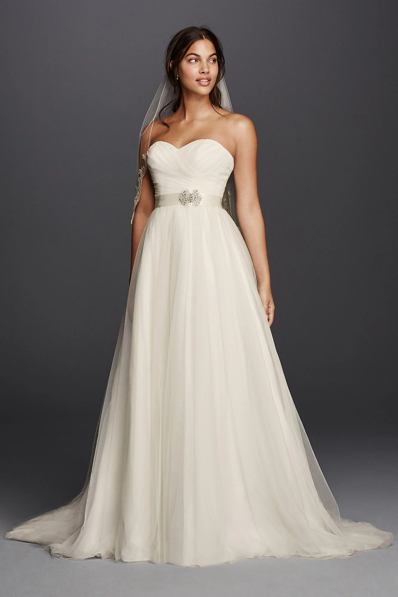 As-Is Strapless Sweetheart Tulle Wedding Dress