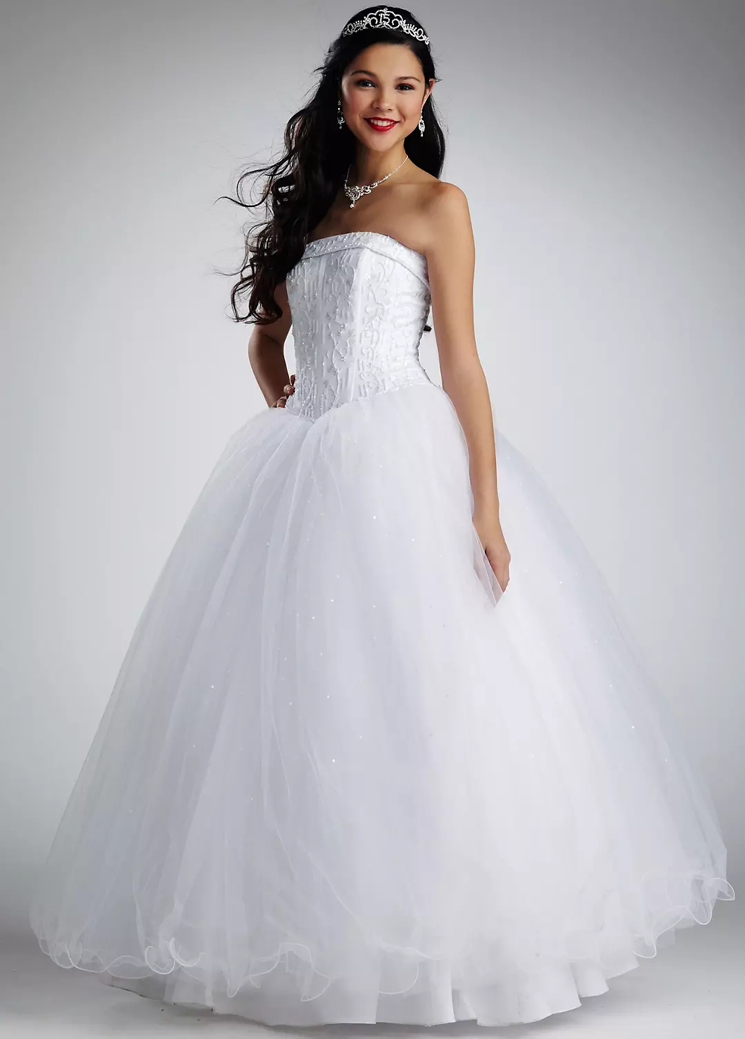 As-Is Strapless Tulle Ball Gown with Satin Bodice - Image 5