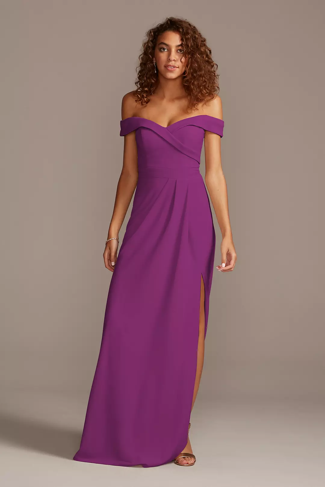 As is Stretch Off-the-Shoulder Bridesmaid Dress