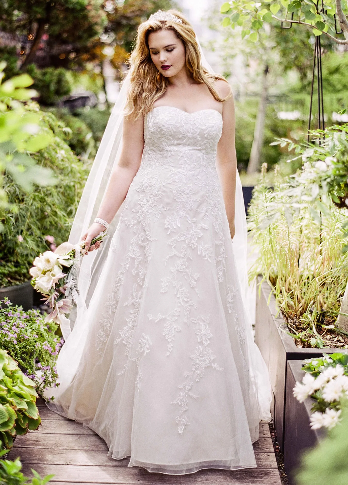 As Is Sweetheart A Line Gown with Lace Appliques - Image 3