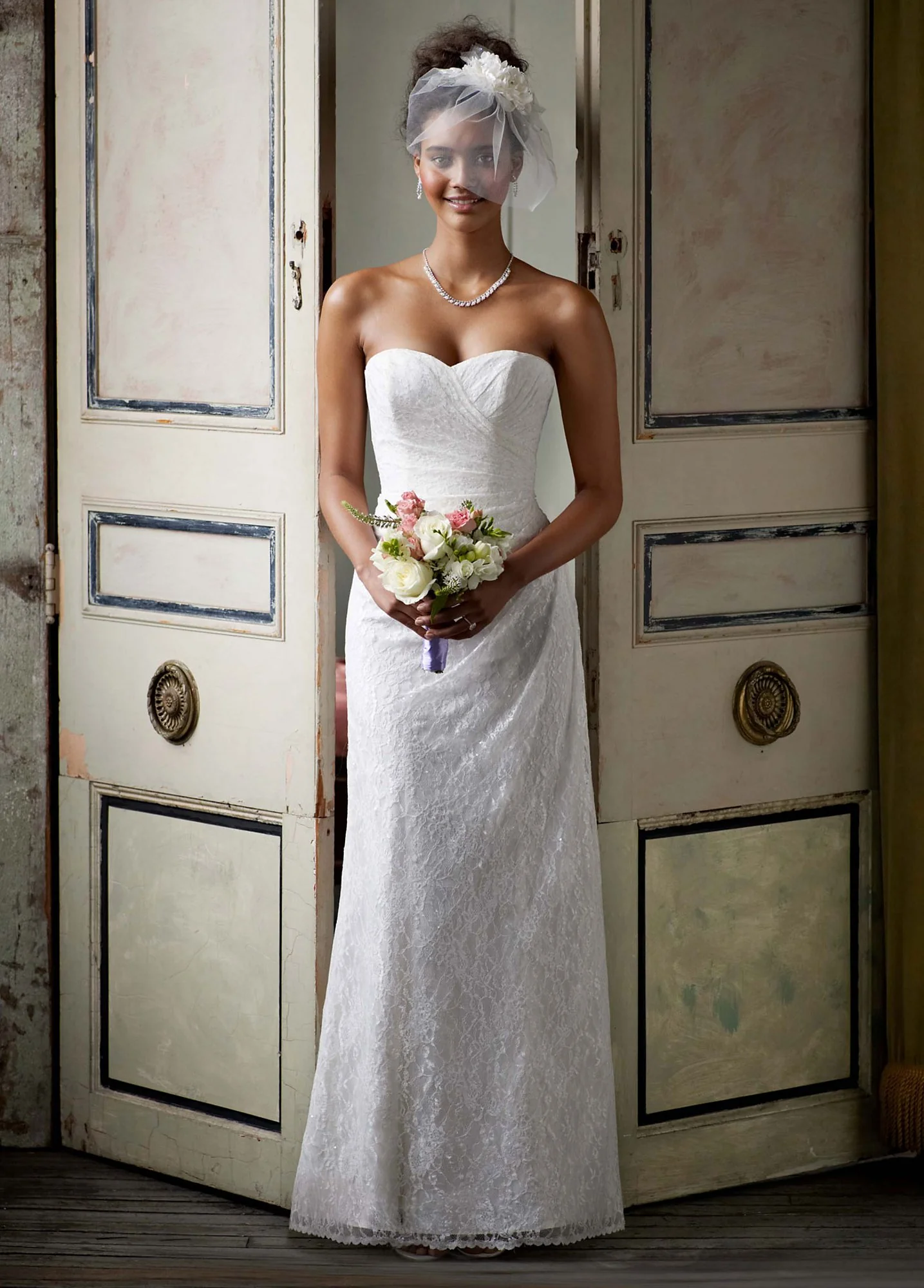 As-Is Sweetheart Strapless Lace Gown