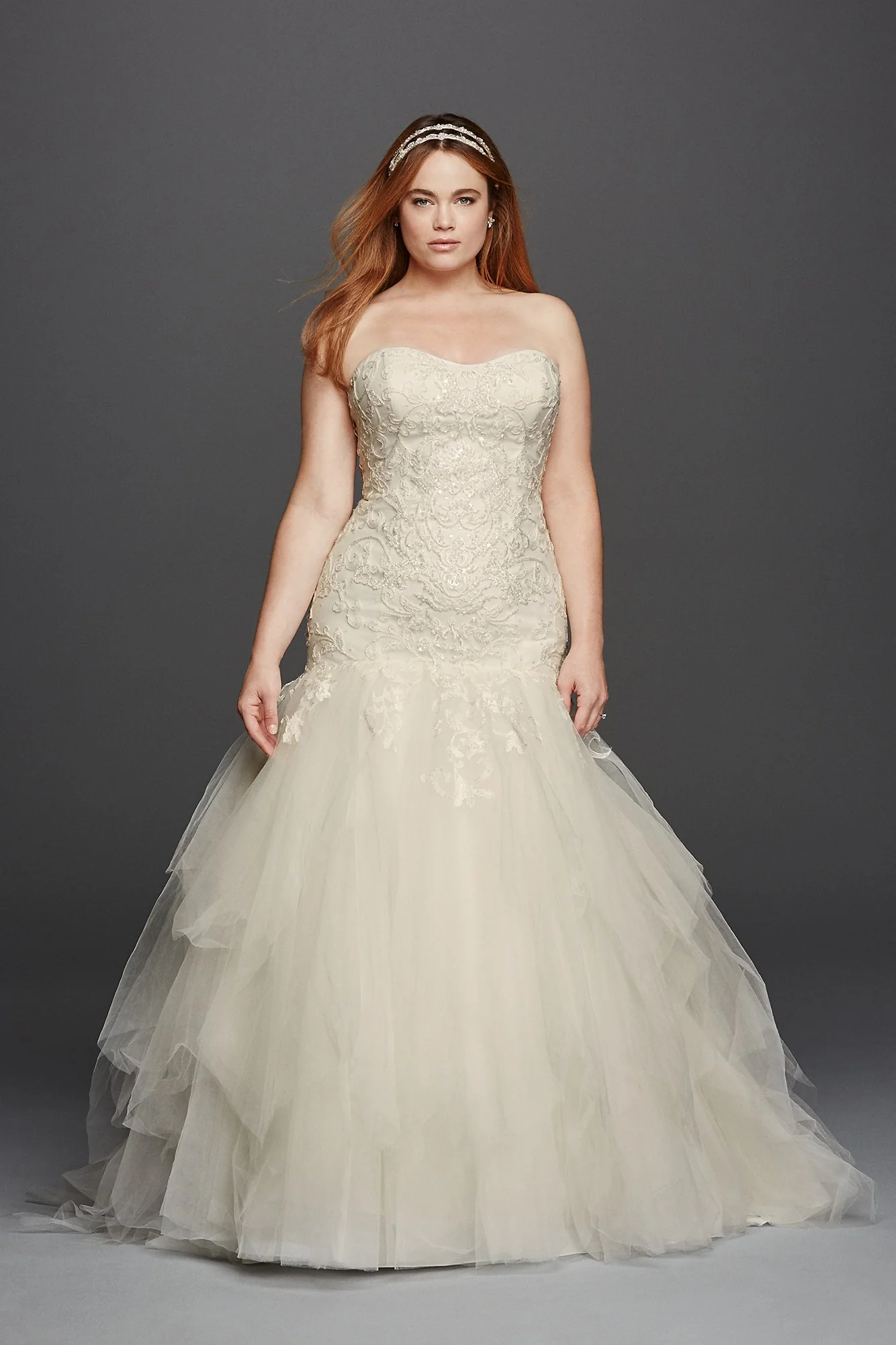As-Is Sweetheart Tulle Plus Size Wedding Dress