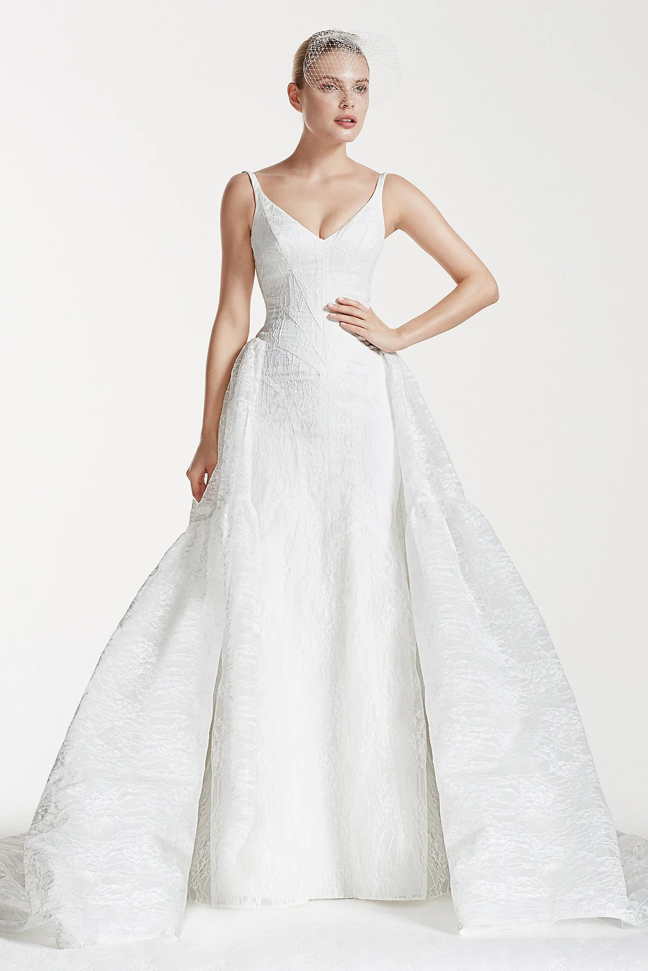 As-Is Tank Bonded Organza and Lace Wedding Dress