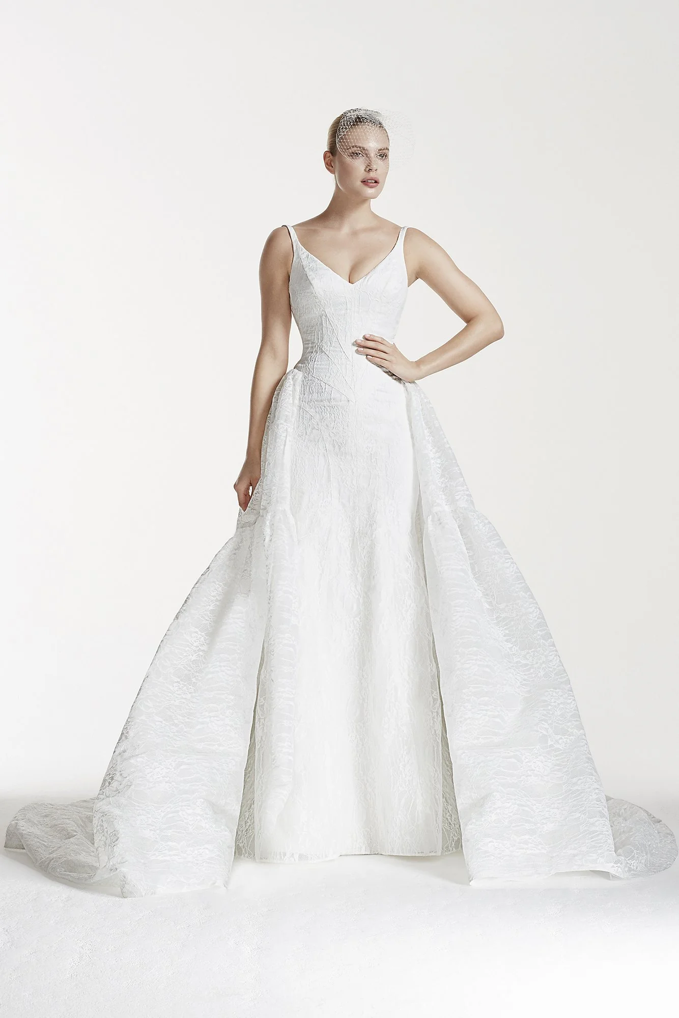 As-Is Tank Bonded Organza and Lace Wedding Dress - Image 2