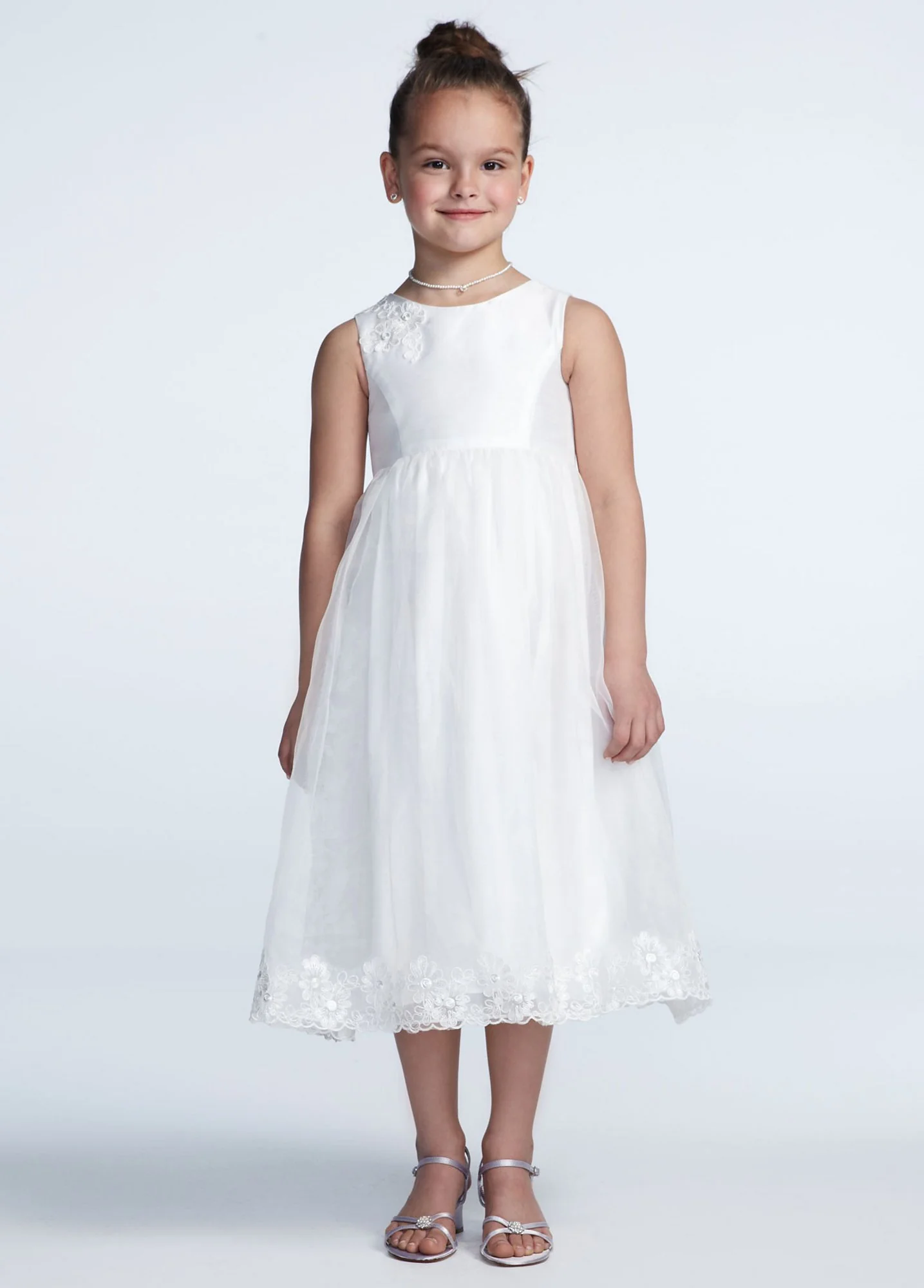 As-Is Tank Organza Ball Gown with Floral Detail