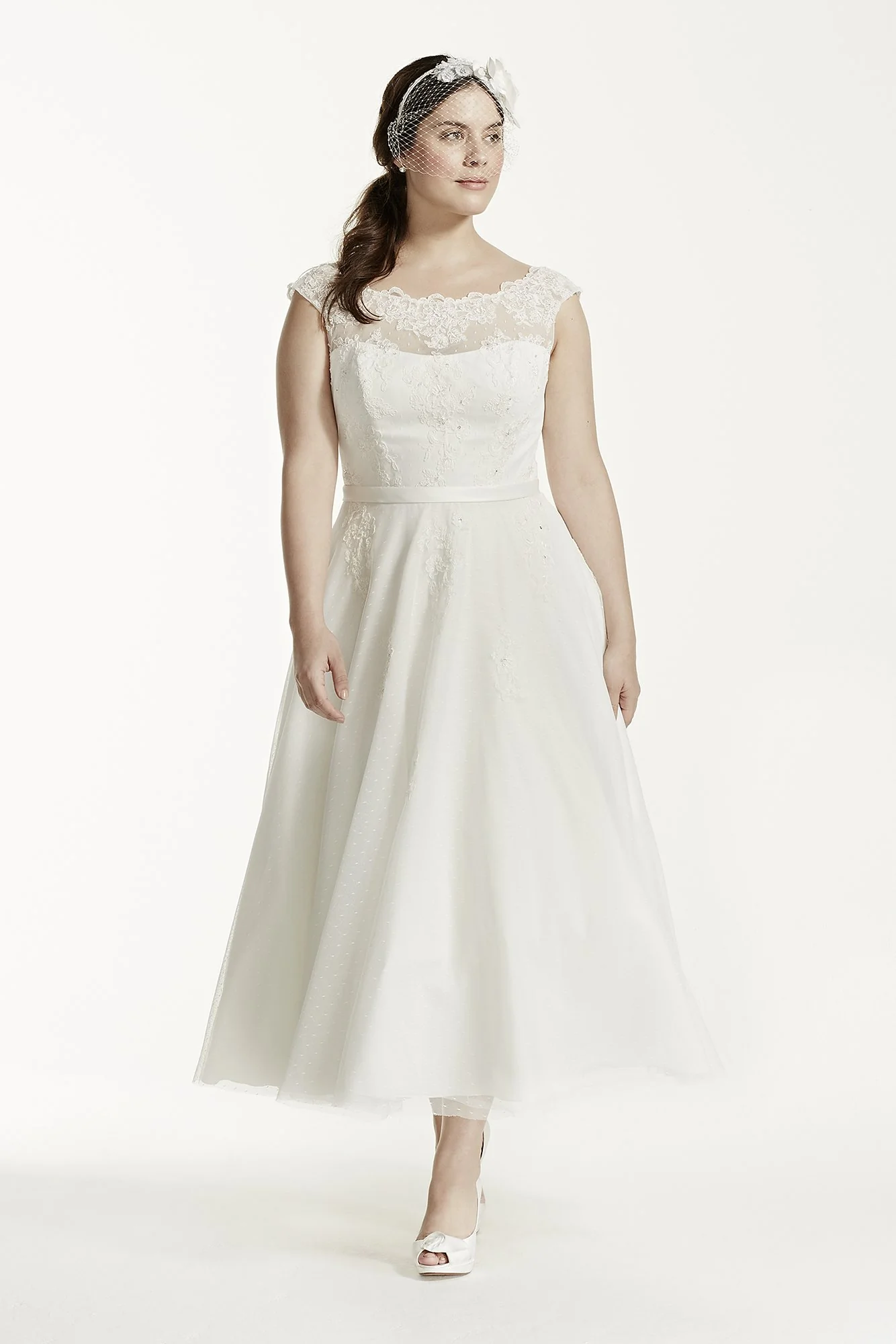 As-Is Tea Length Plus Size Wedding Dress