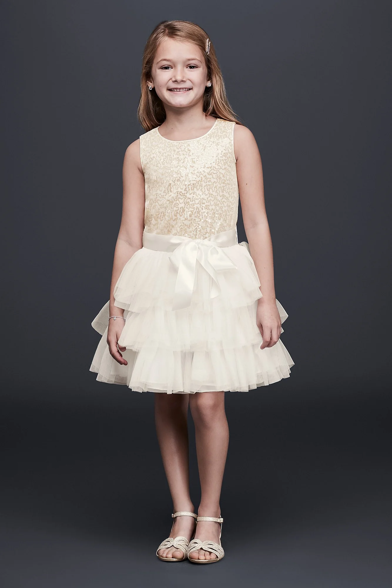 As- Is Tiered Tulle Flower Girl Dress