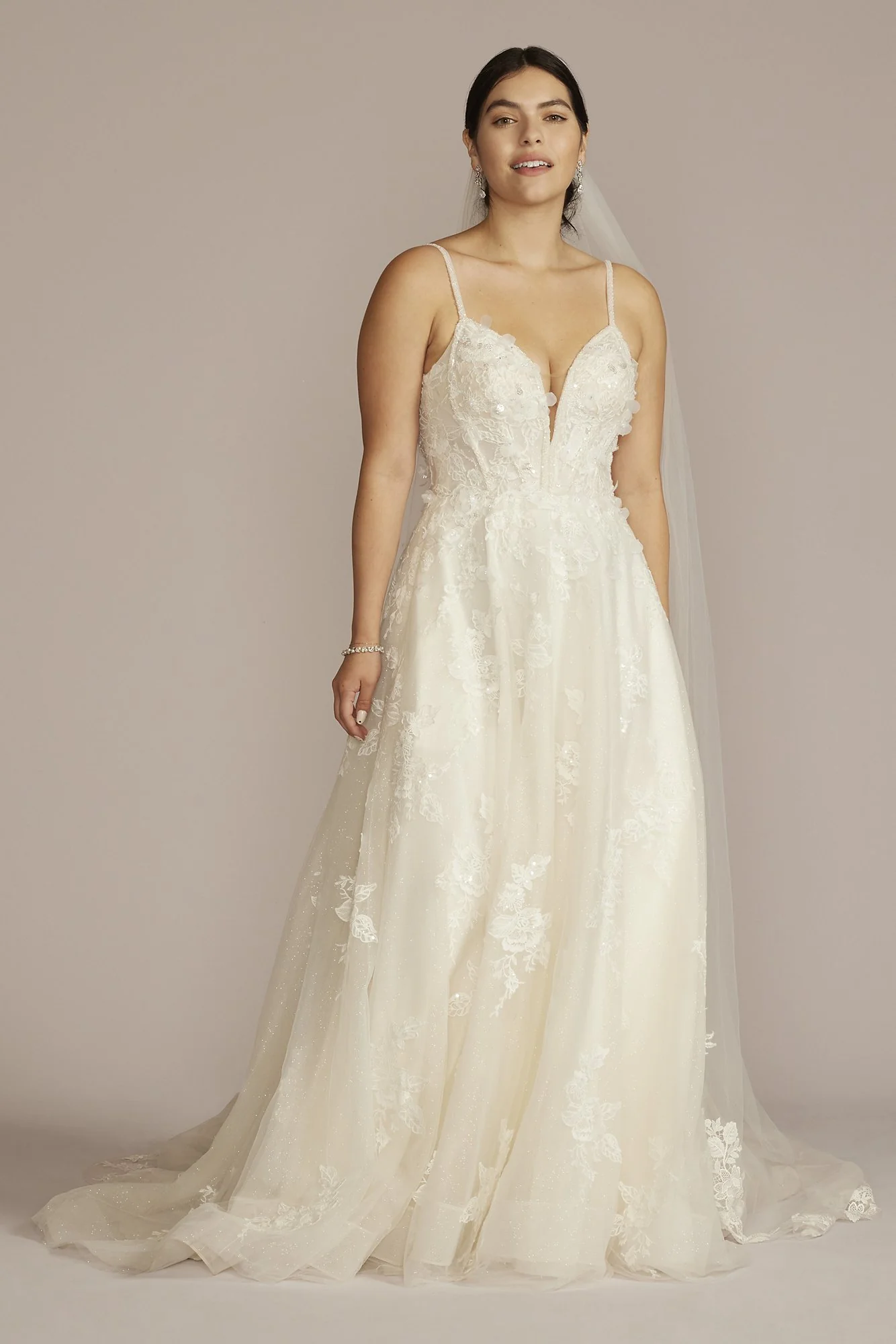 As Is Tulle Appliqued Corset Bodice Wedding Gown