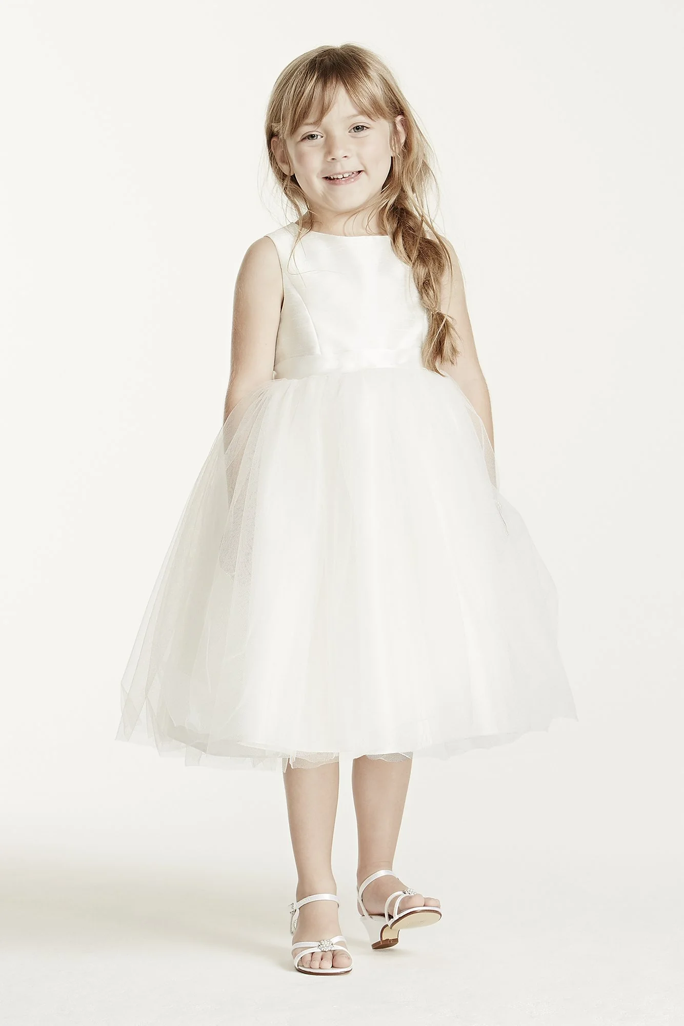 As-Is Tulle Ribbon Waisted Flower Girl Dress - Image 2