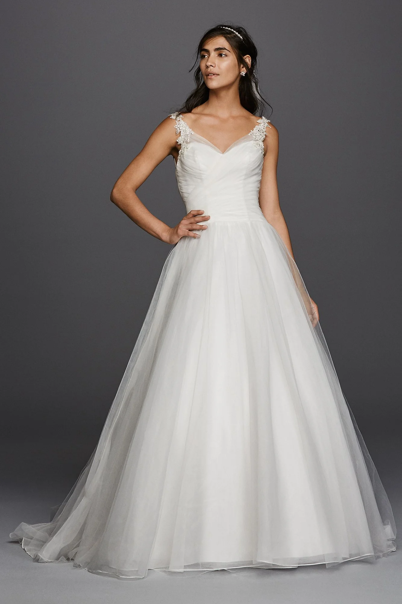 As-Is Tulle Wedding Dress with Illusion Straps
