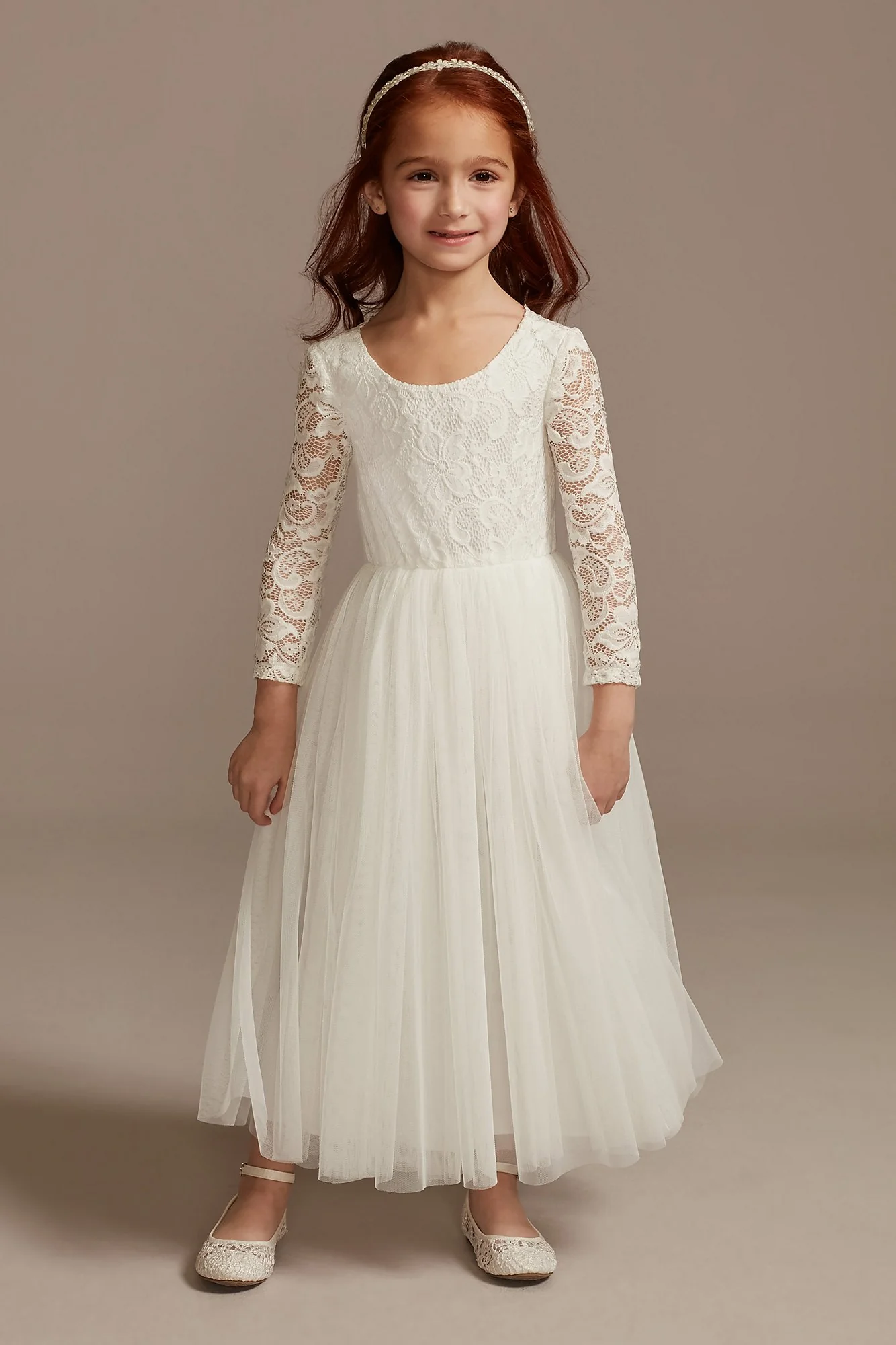 As Is V-Back Lace A-Line Flower Girl Dress