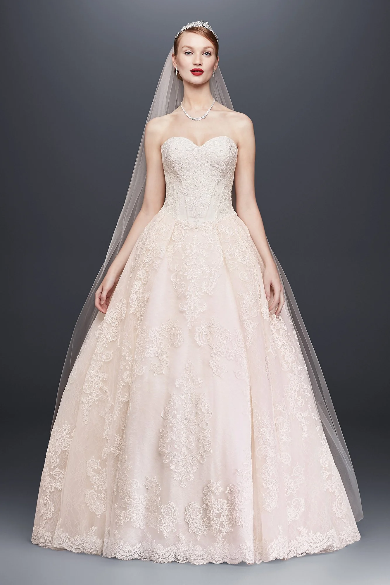 As-Is Wedding Ball Gown with Lace Appliques - Image 2