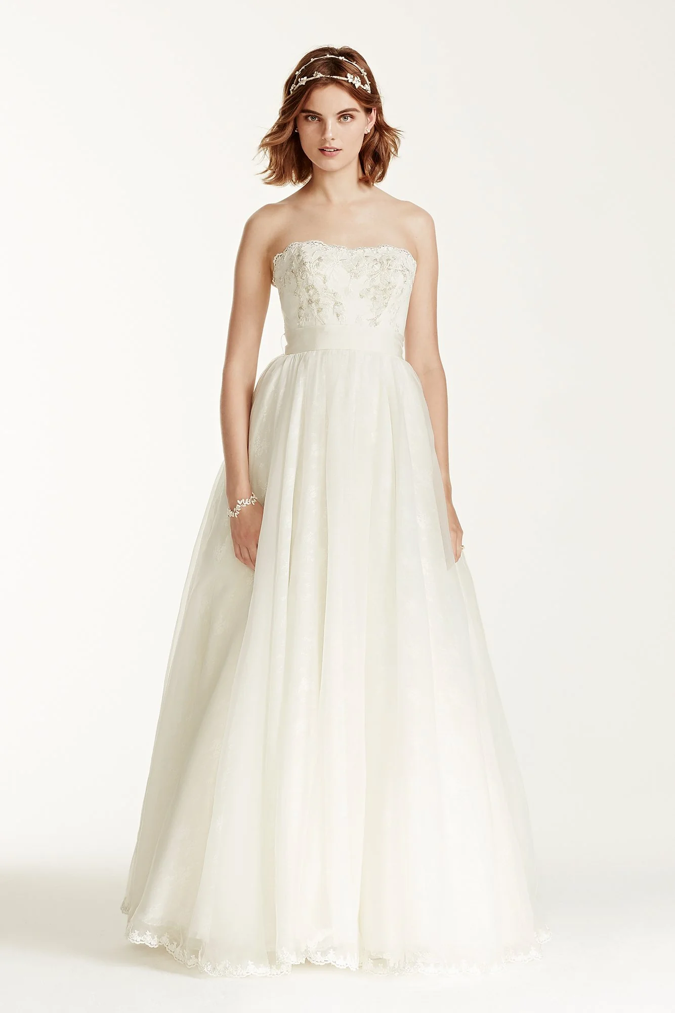 As-Is Wedding Dress with Floral Appliques