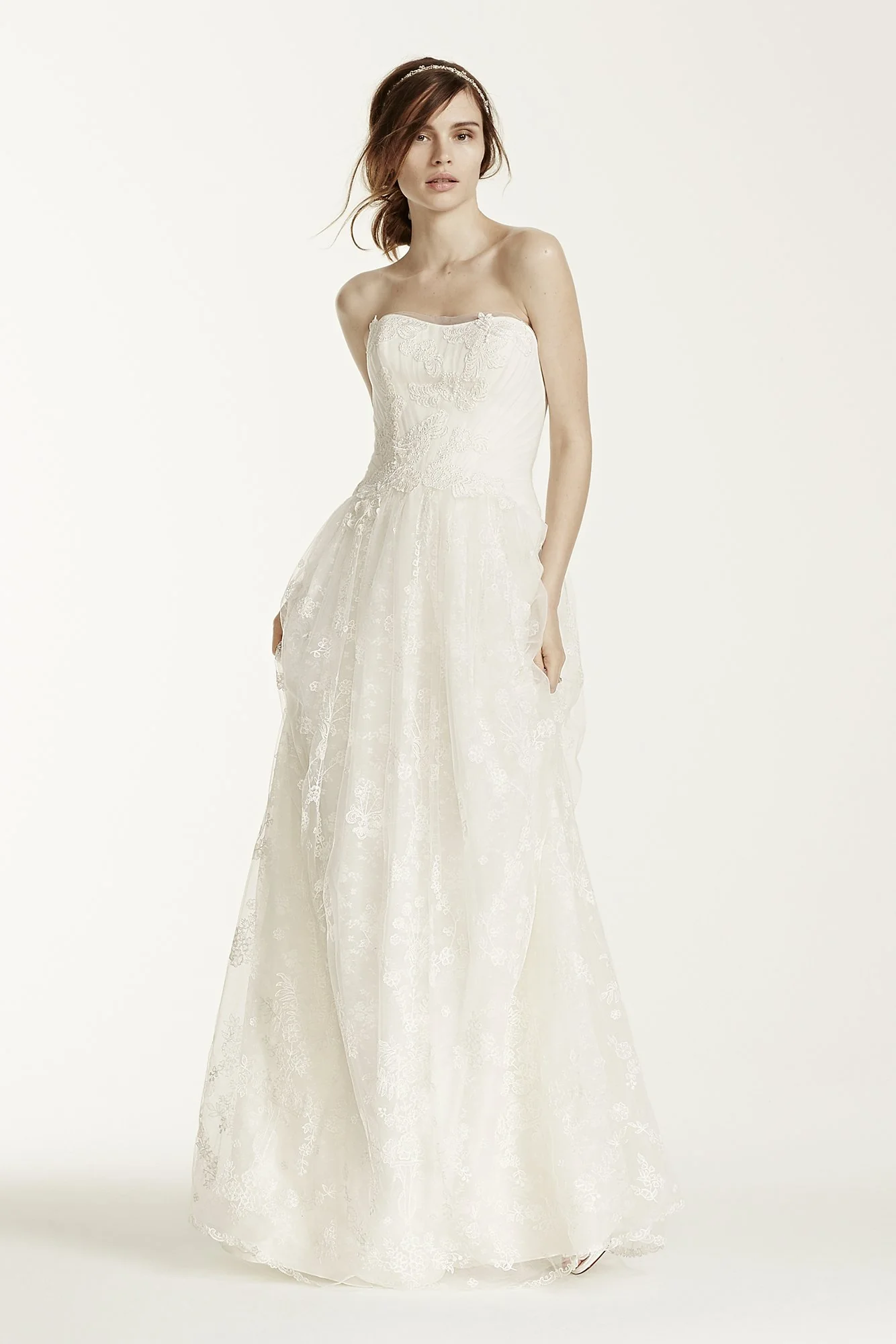 As-Is Wedding Dress with Parisian Floral Detail