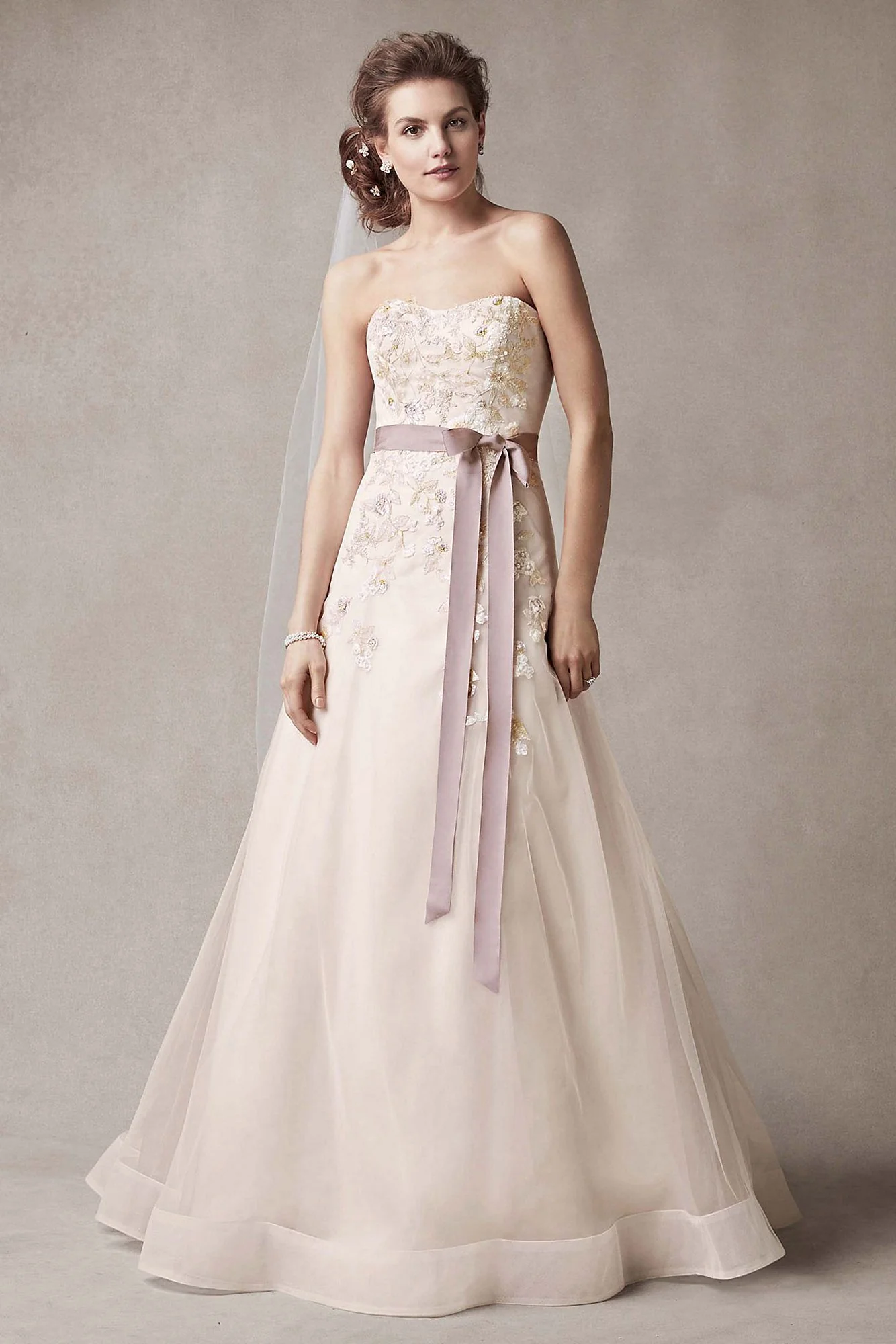 As-Is Wedding Dress with Two Toned Skirt - Image 2
