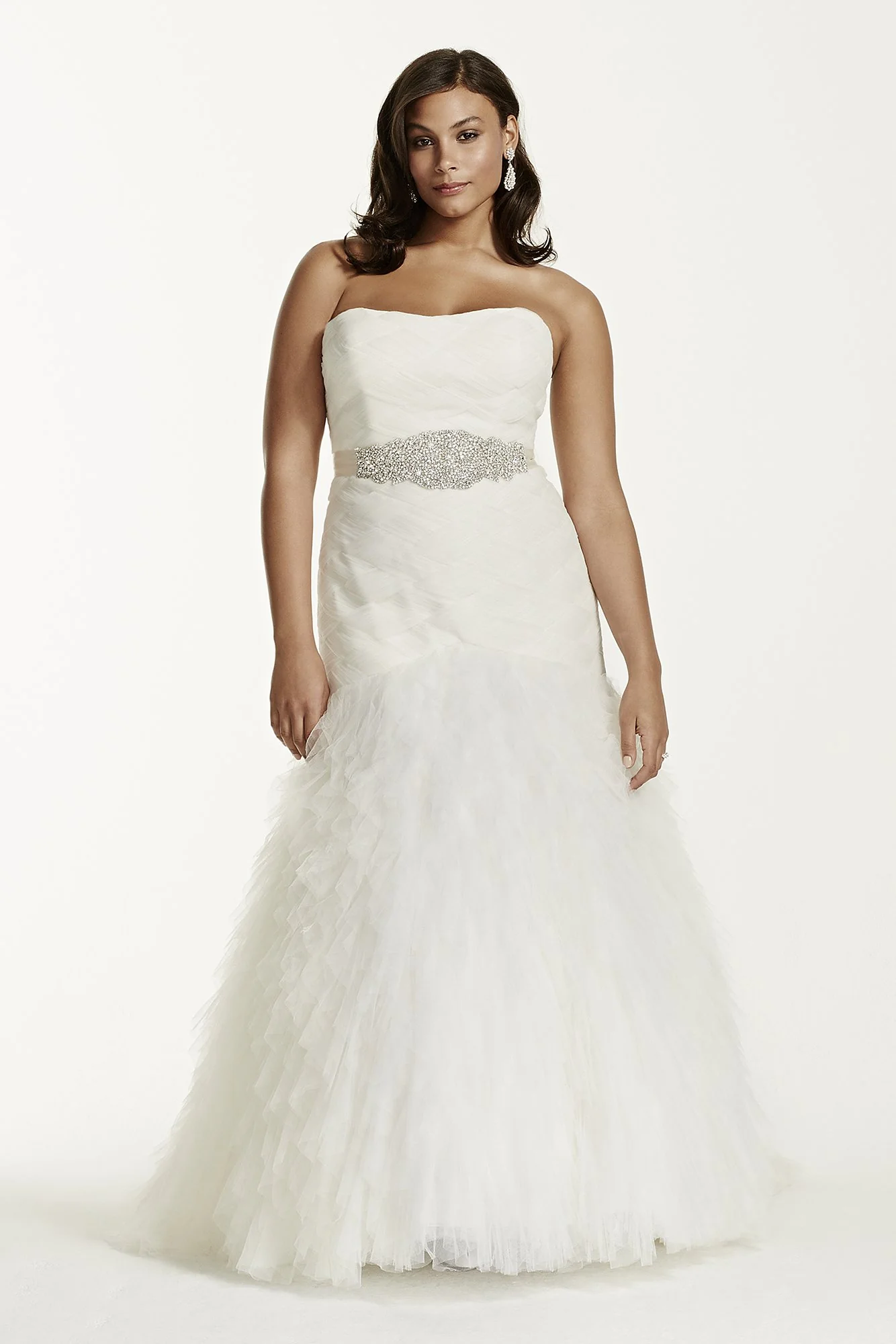 As-Is Woven Bodice and Ruffled Skirt Wedding Dress