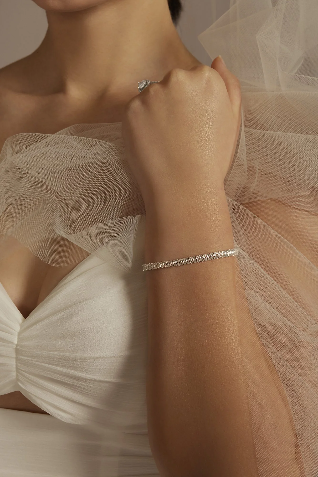 Baguette Cubic Zirconia Tennis Bracelet