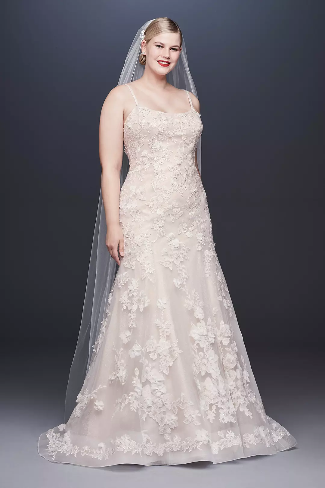 Ballerina Bodice 3D Floral Trumpet Wedding Dress - Image 15