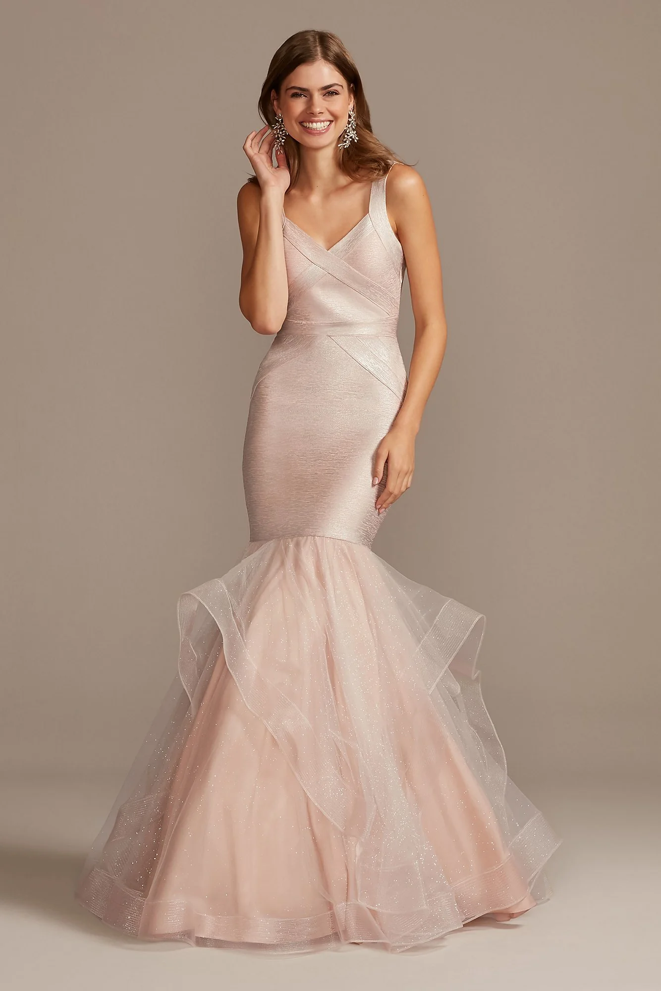Bandage Mermaid Trumpet Gown with Horsehair Trim - Image 2