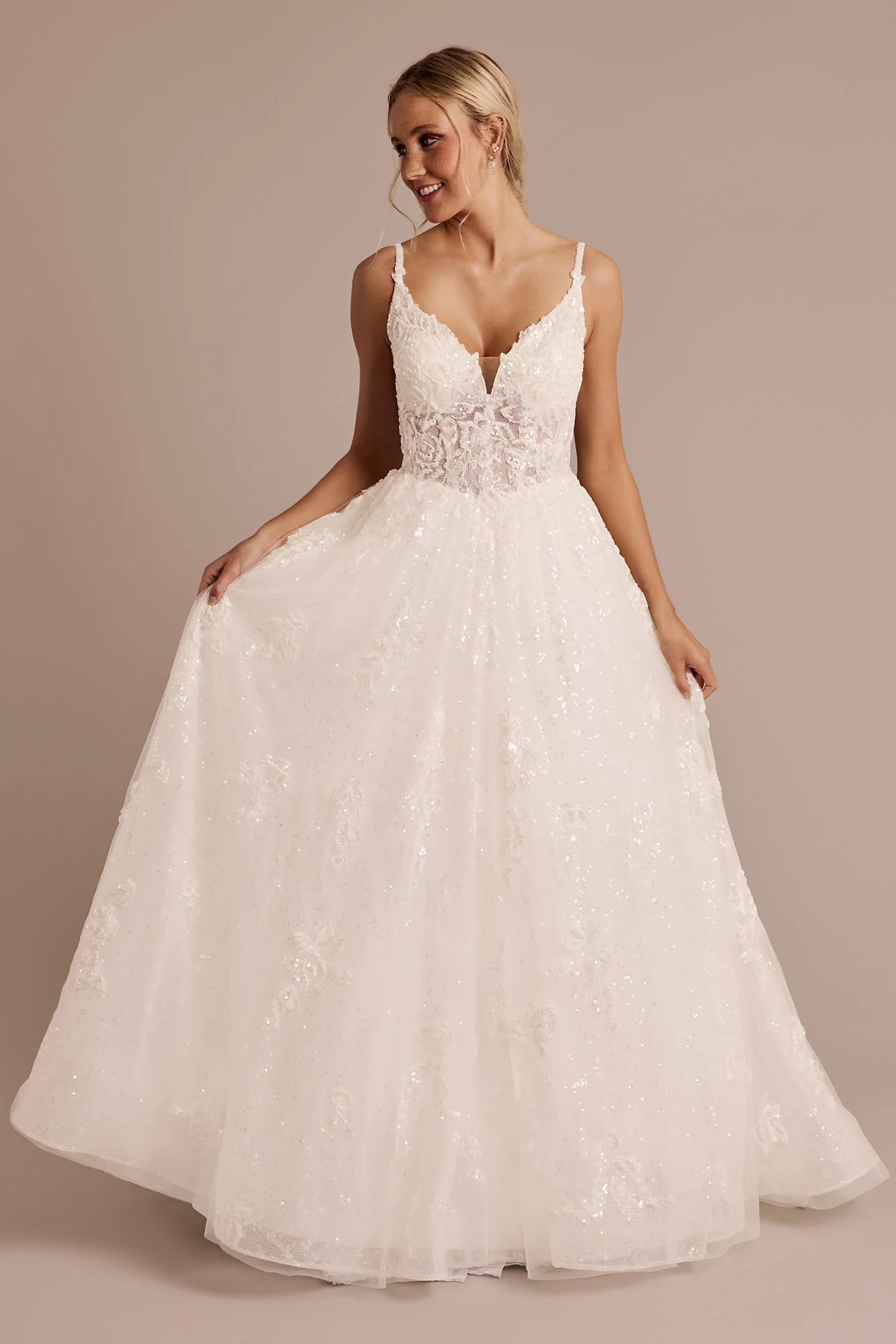 Basque Waist Ball Gown Wedding Dress - Image 2