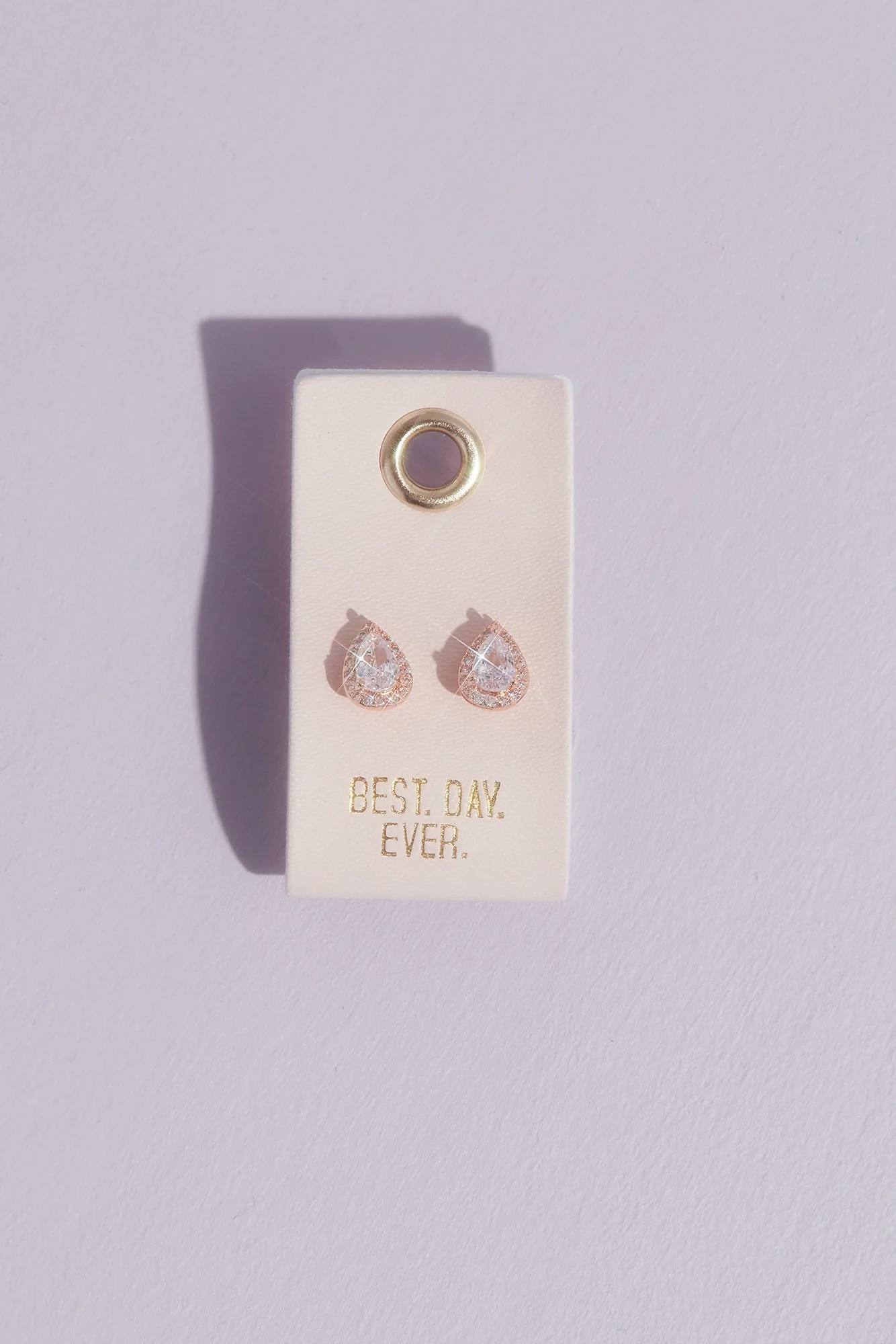 Best Day Ever Teardrop Stud Earrings