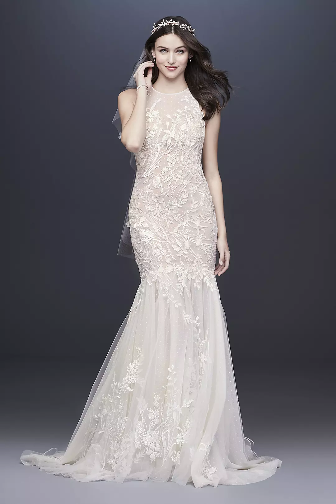 Blooming Applique Plus Size Wedding Dress - Image 10