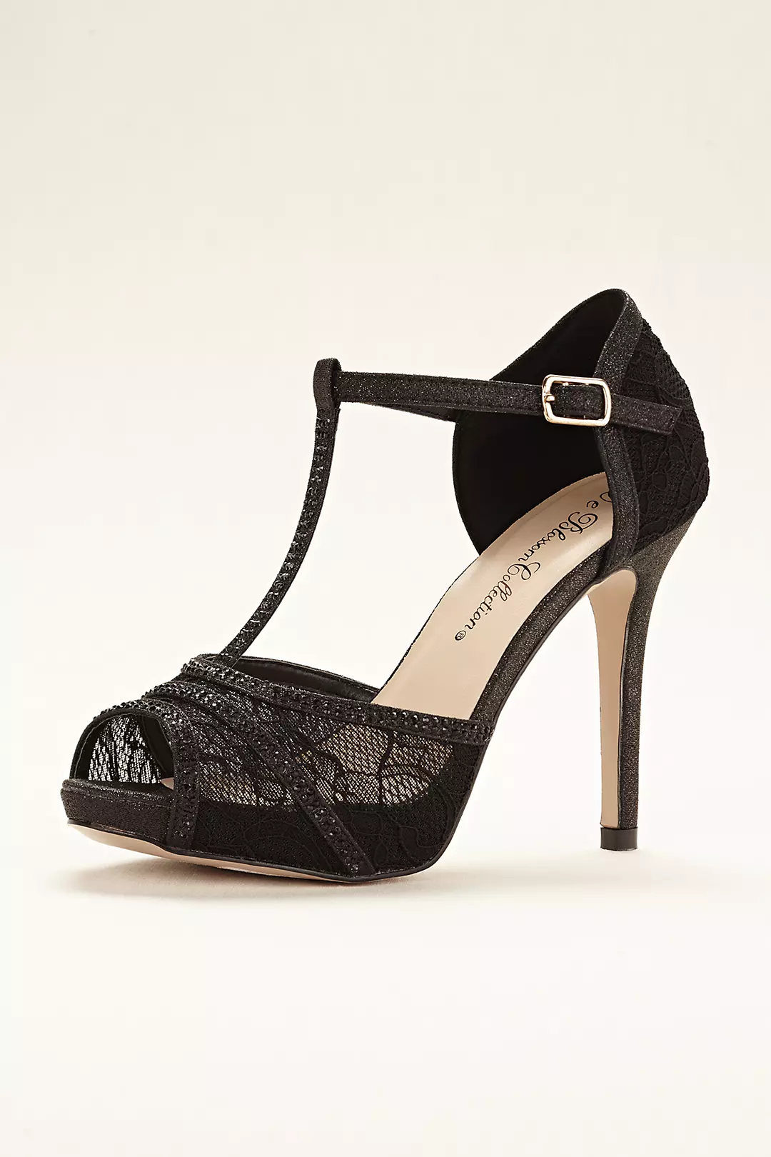 Blossom Lace Platform T-strap High Heel Sandal - Image 3