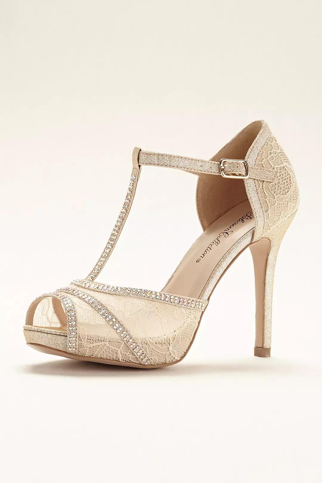 Blossom Lace Platform T-strap High Heel Sandal - Image 4