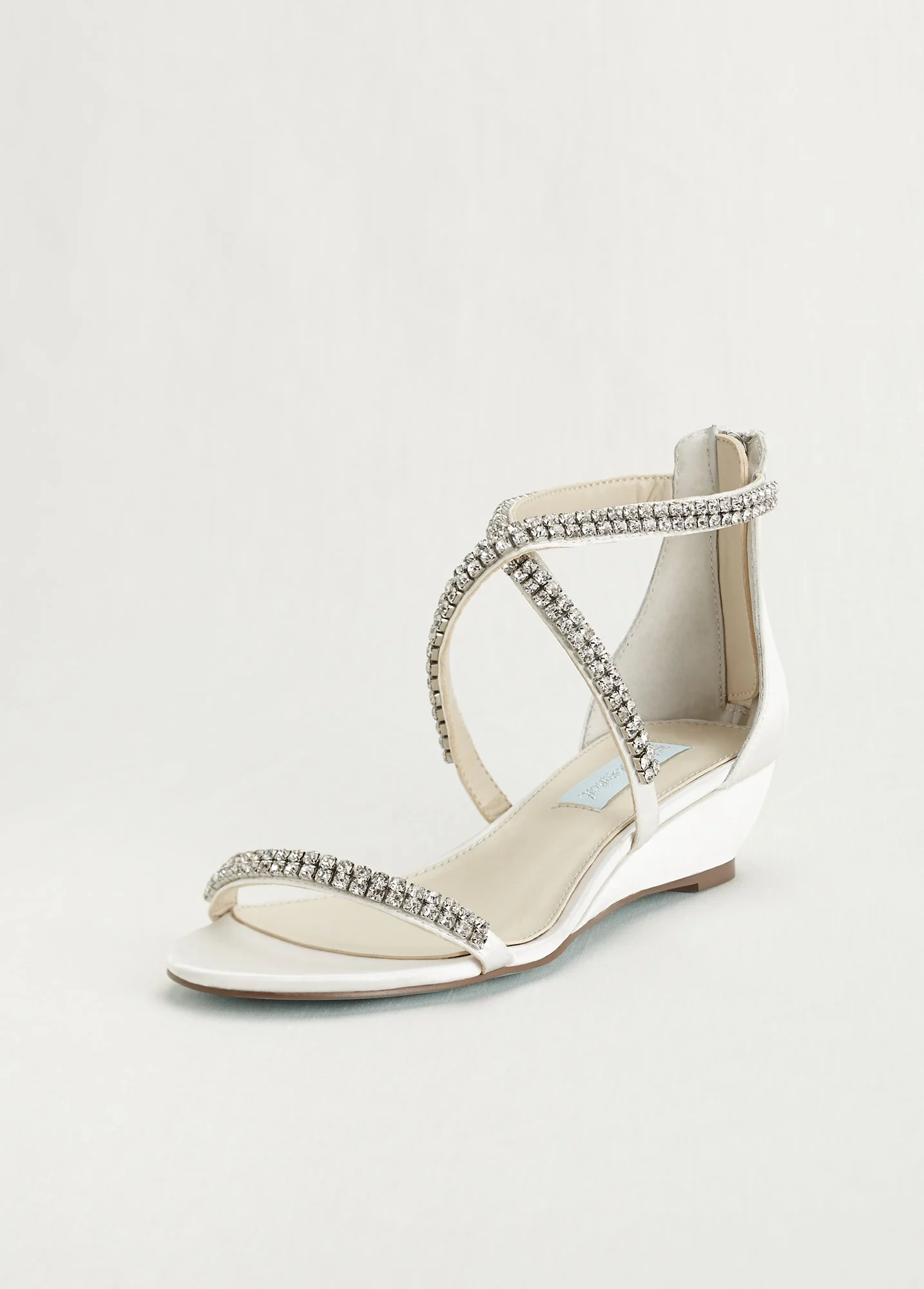 Blue by Betsey Johnson Crystal Embellished Wedges