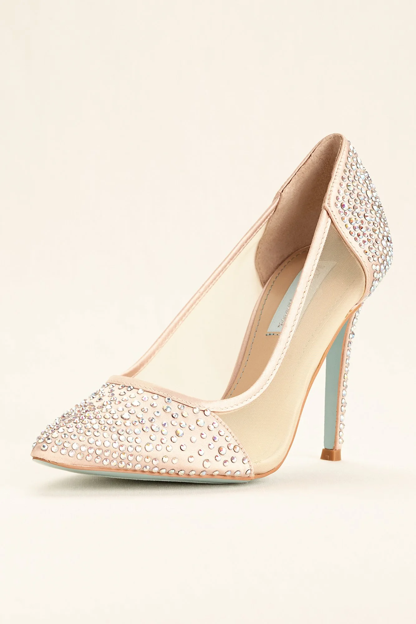 Blue by Betsey Johnson Mesh Crystal Studded Pumps