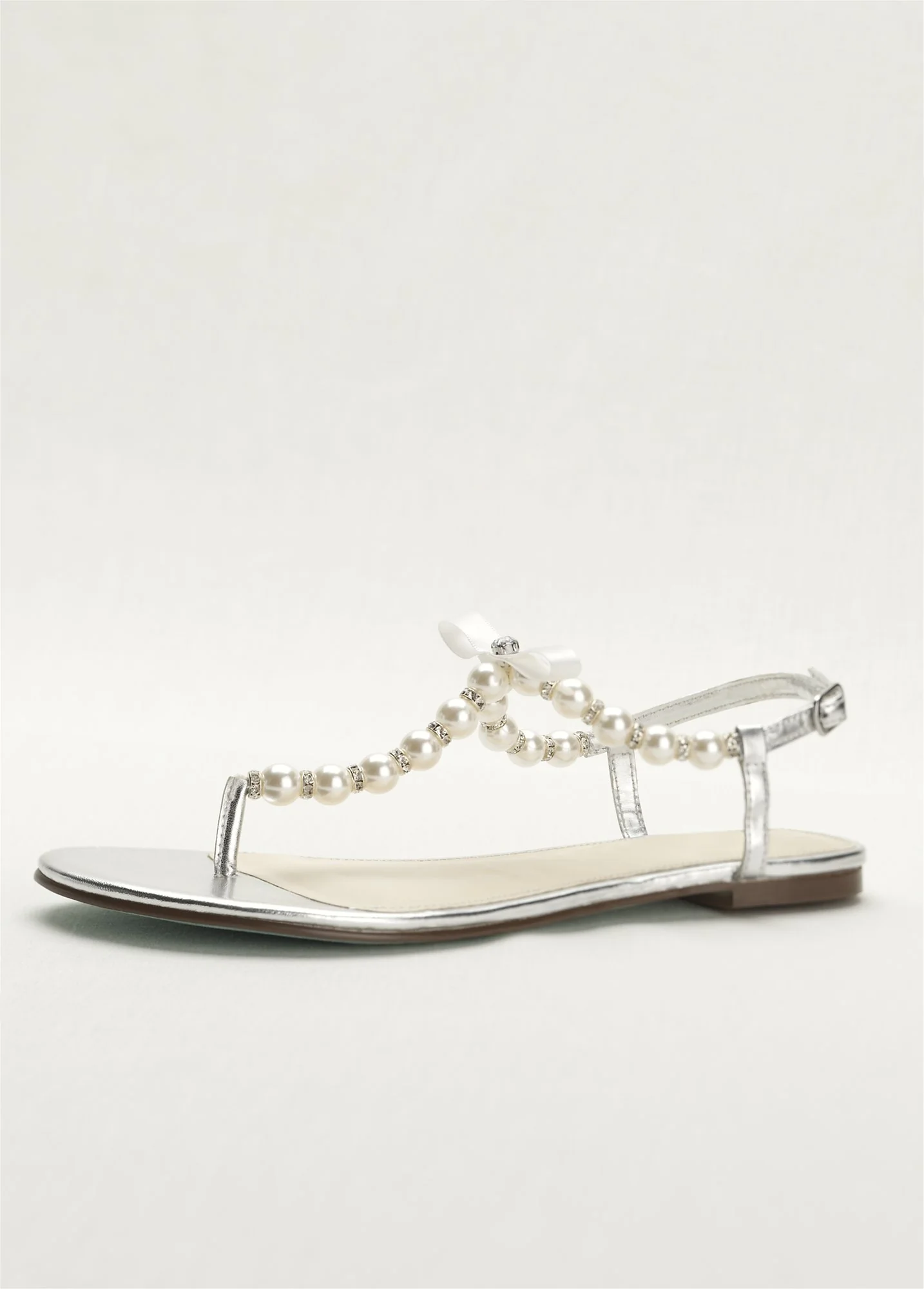 Blue by Betsey Johnson Pearl and Crystal Sandal - Image 2