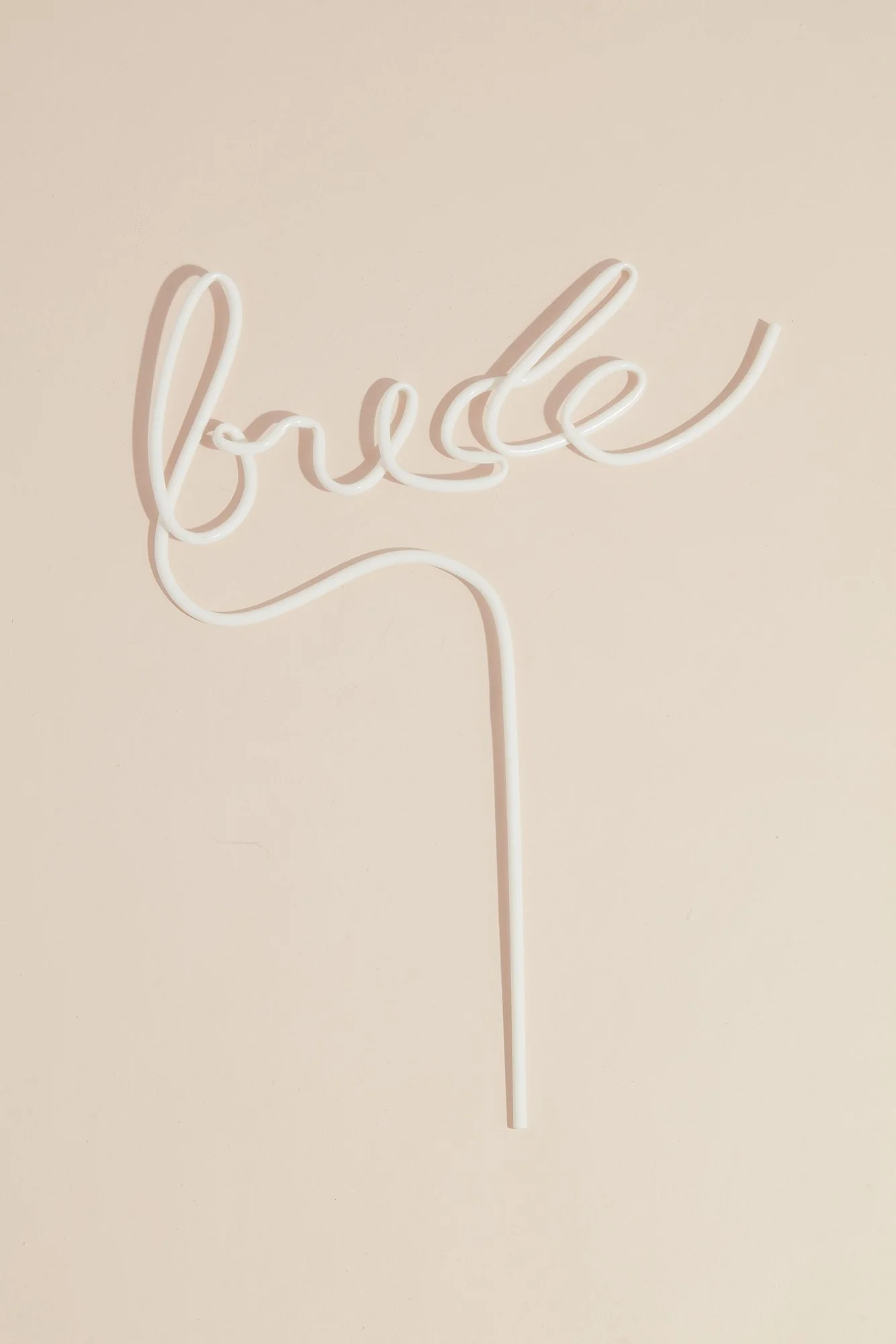 Bride Script Straw