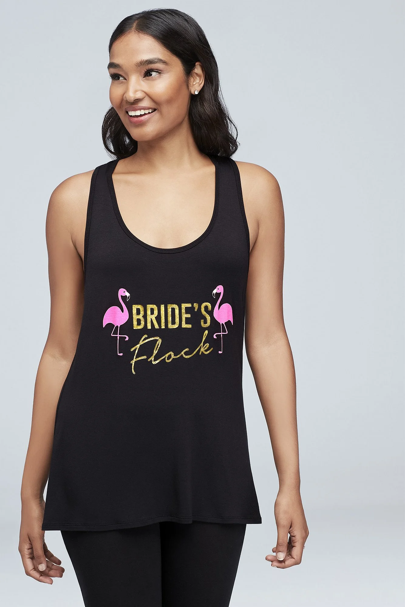 Bride's Flock Racerback Tank Top - Image 2