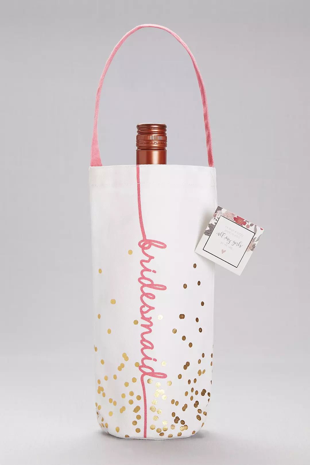 Bridesmaid Canvas Wine Tote - Image 2