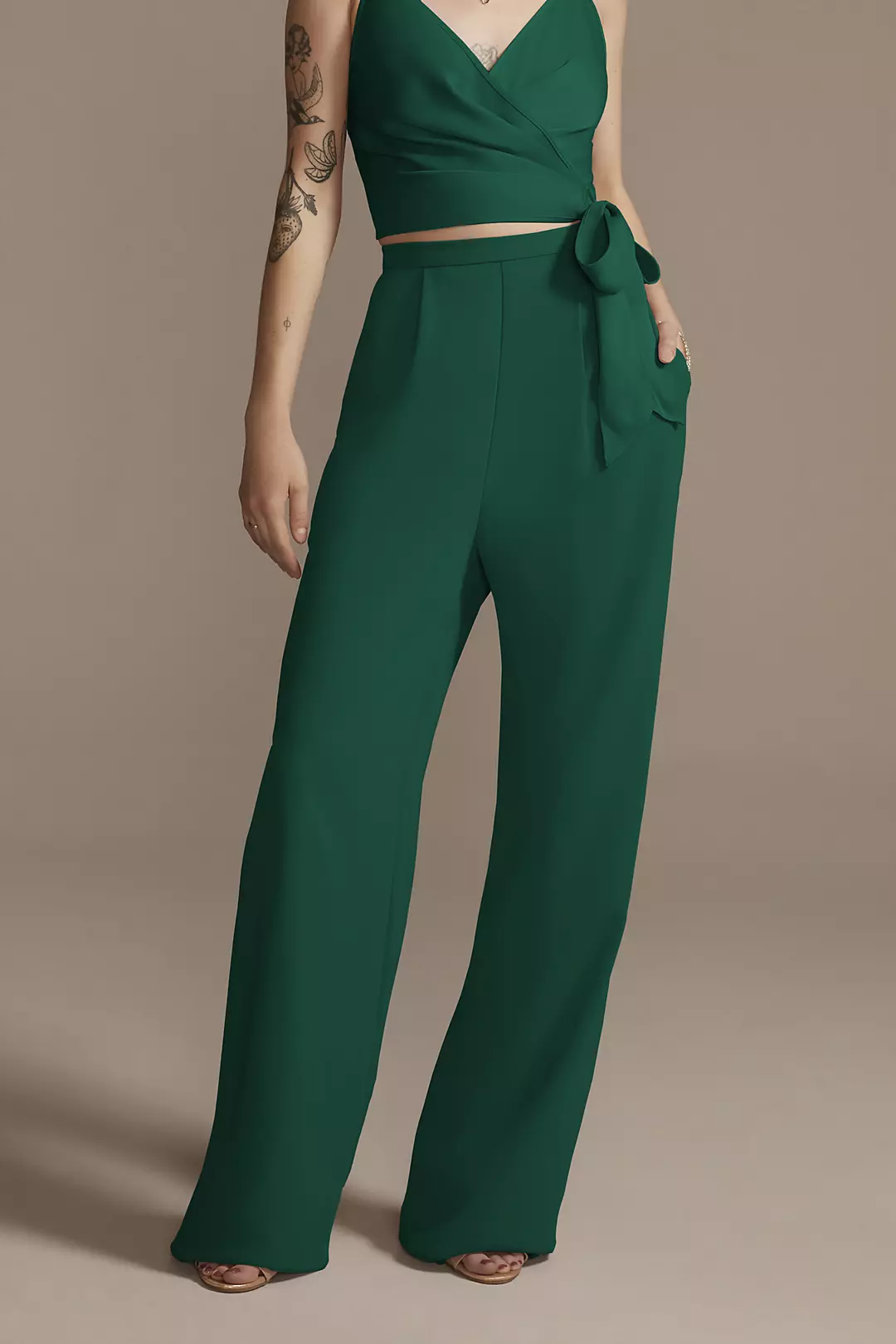 Bridesmaid Separates Chiffon Wide-Leg Pants - Image 8