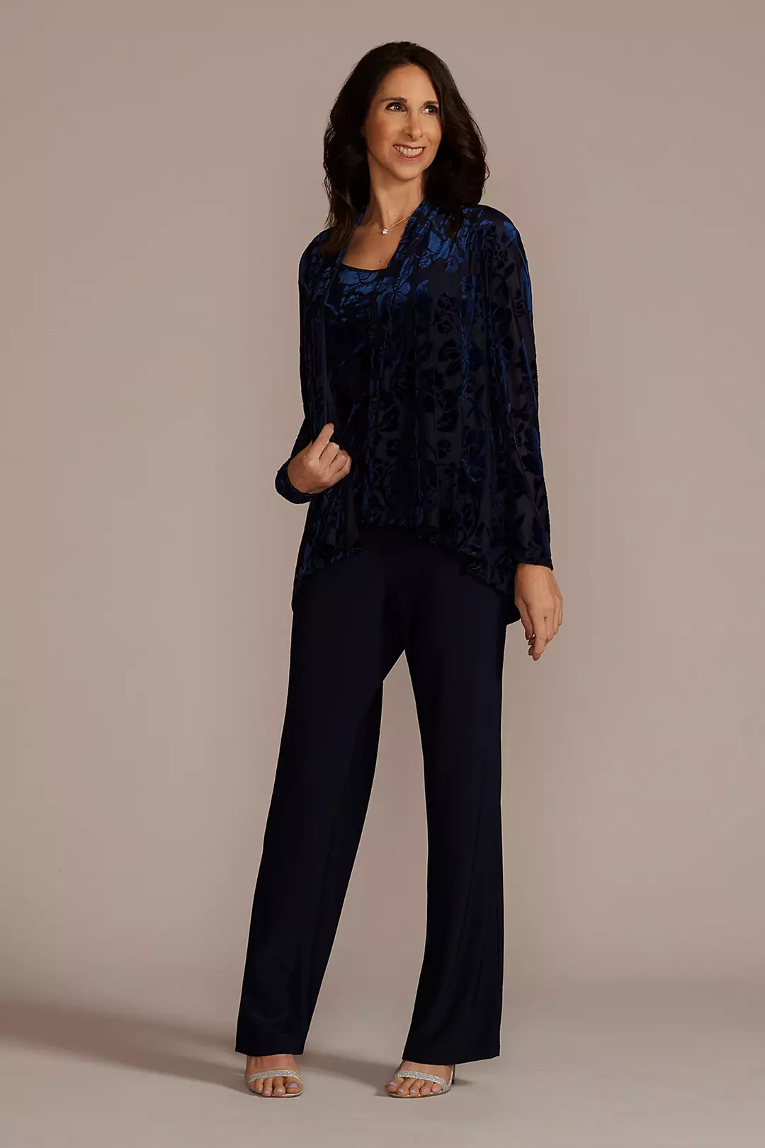 Burnout Velvet Three Piece Pantsuit - Image 11
