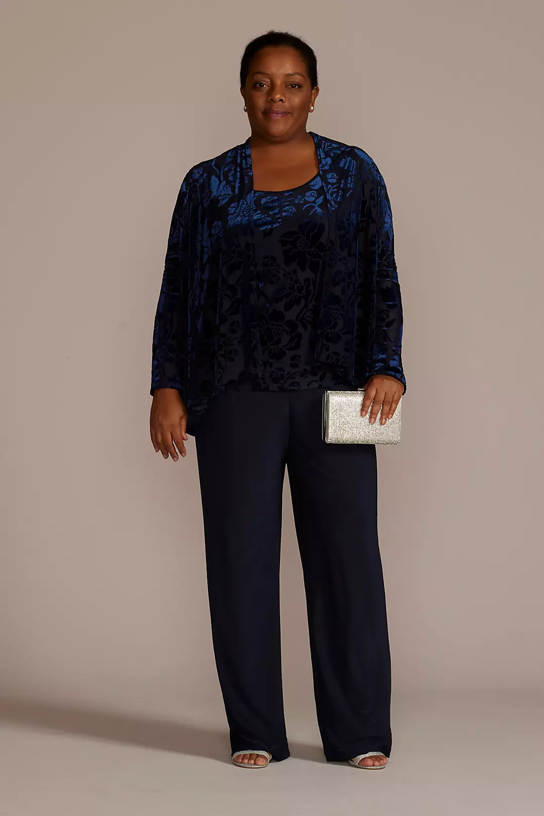 Burnout Velvet Three Piece Pantsuit - Image 6