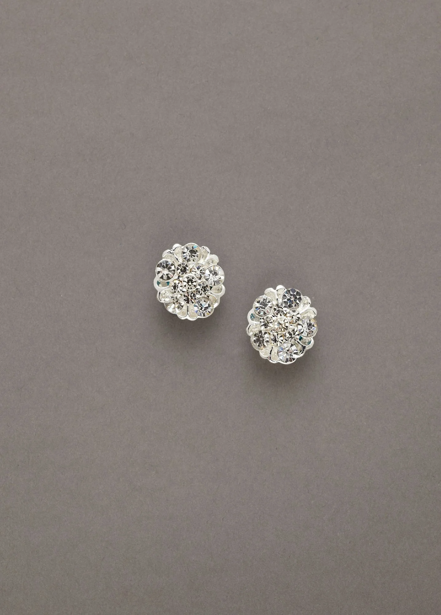 Button Crystal Earring